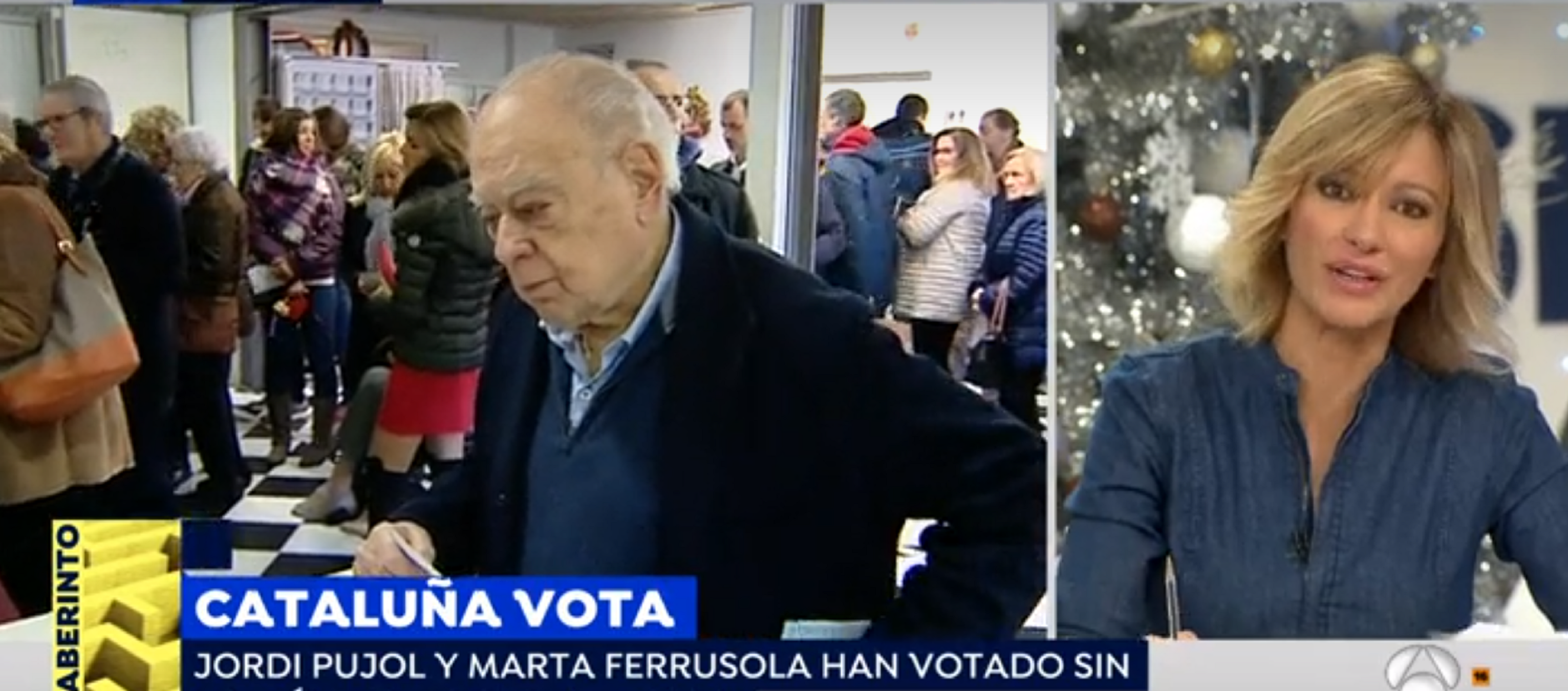 Jordi Pujol y Marta Ferrusola votan sin ningún símbolo amarillo