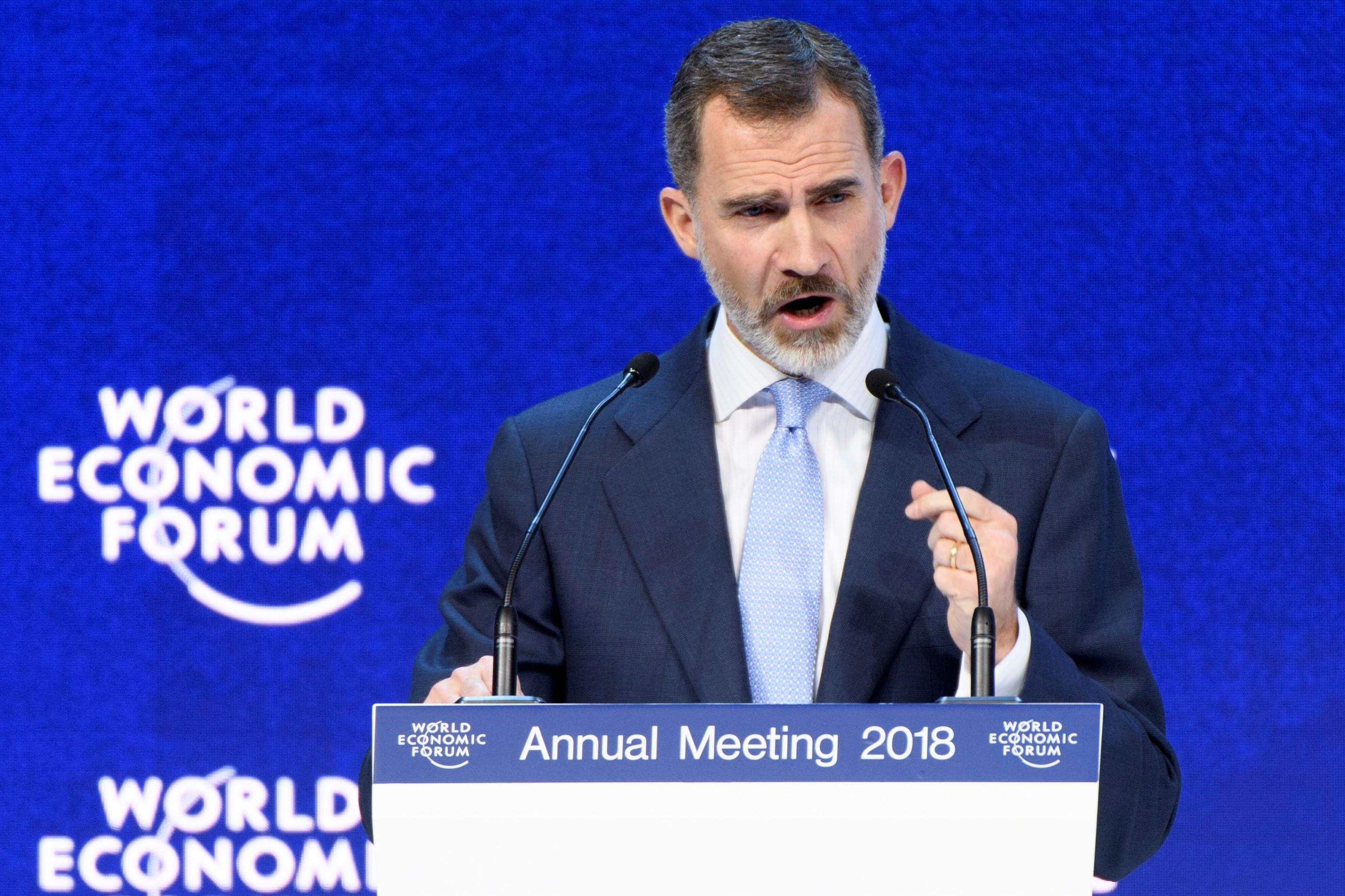 La 'vergüenza nacional' de la presencia del rey Felipe en Davos