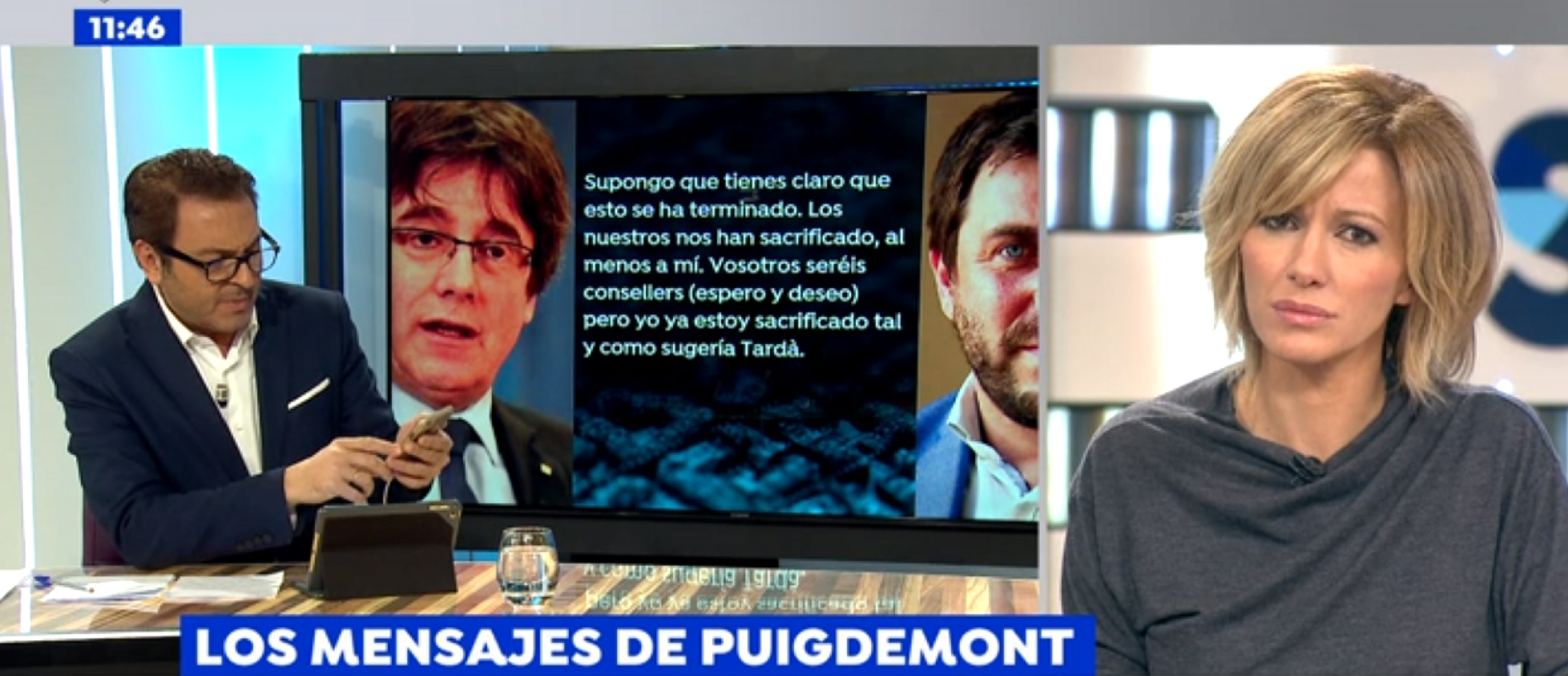 Què ha fet Susanna Griso amb l'exclusiva d'Ana Rosa i Puigdemont?