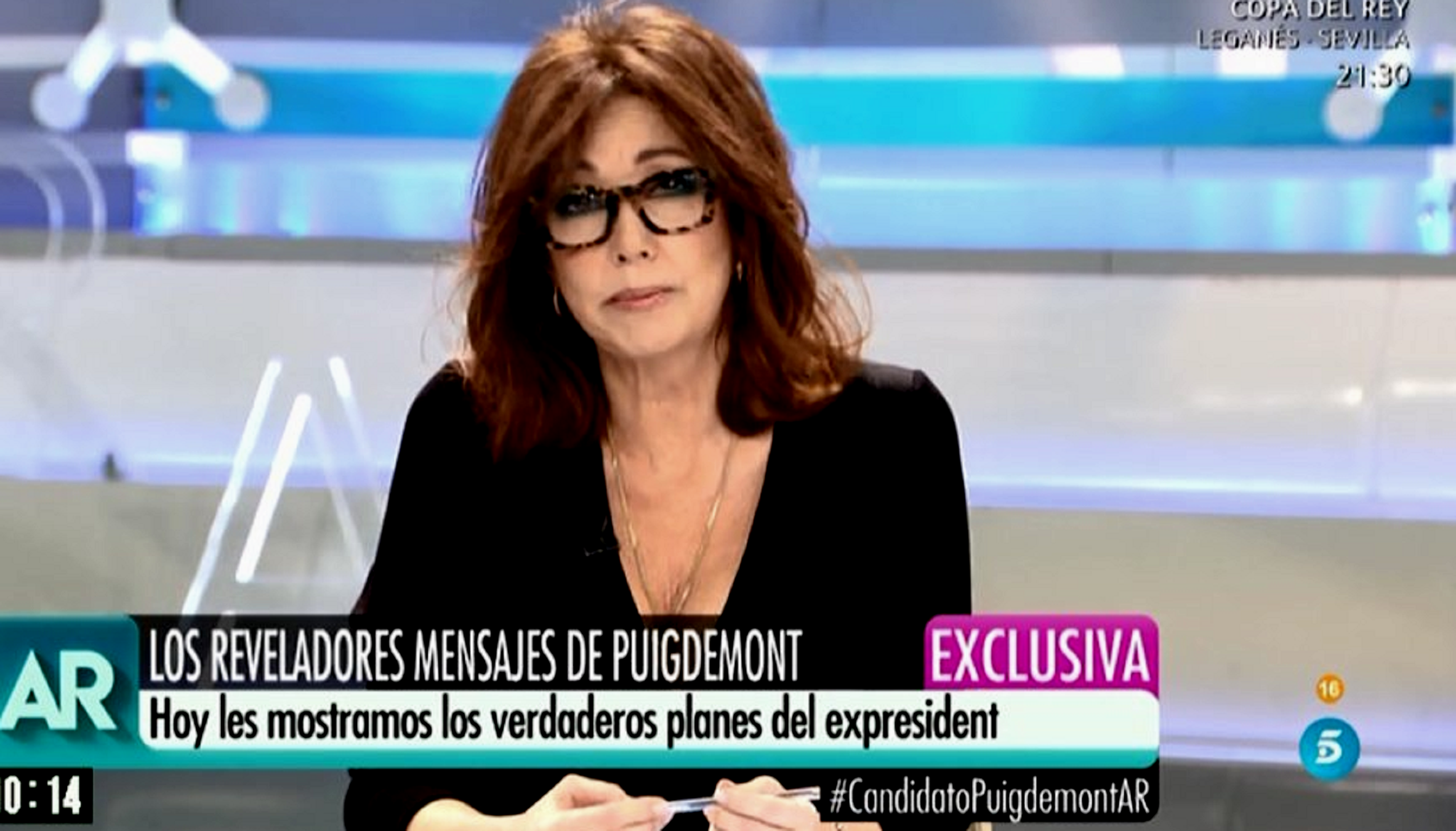 Ana Rosa no lidera ni con la 'bomba' de Puigdemont