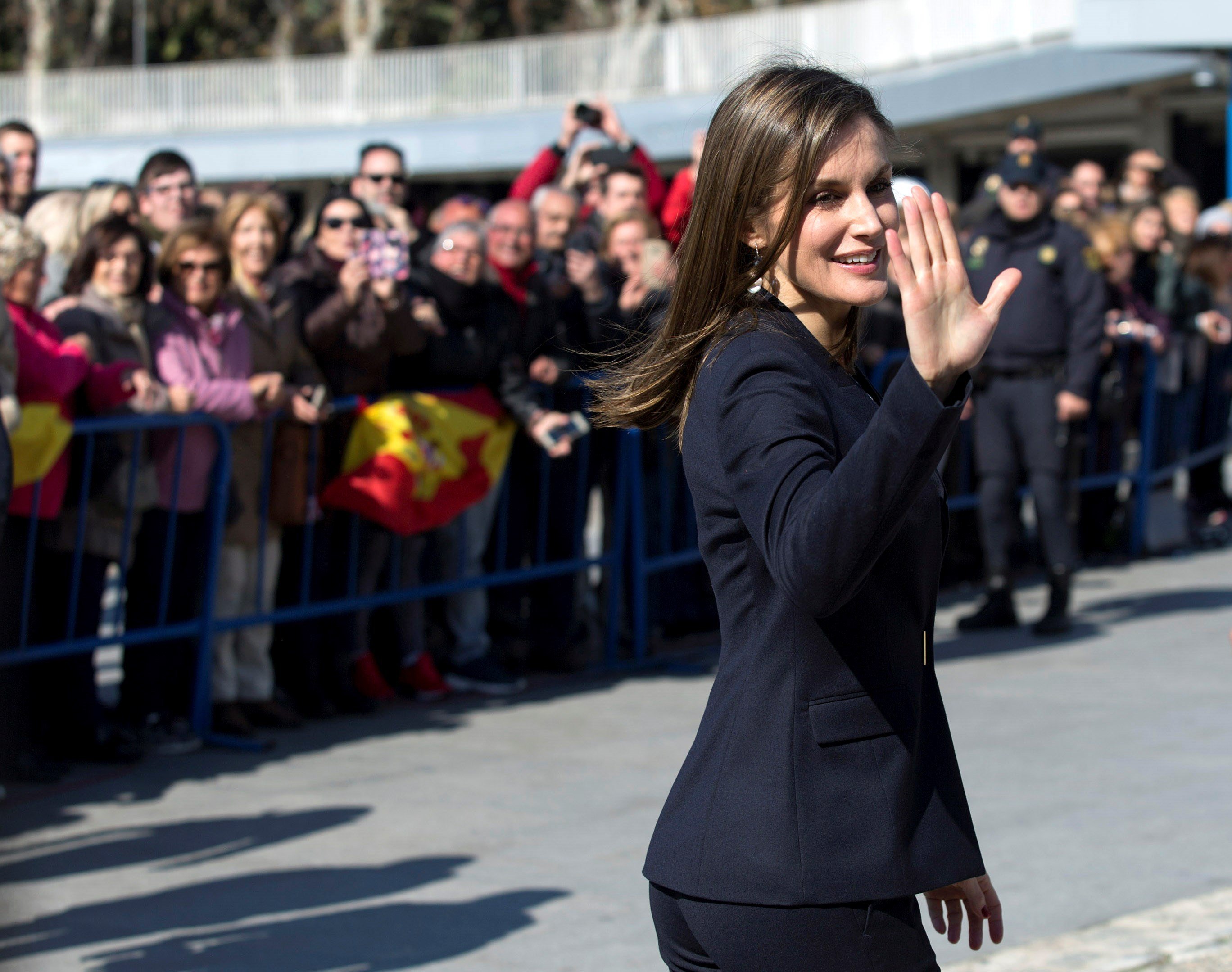 Els cabells blancs de Letícia, protagonistes del seu últim ‘look’