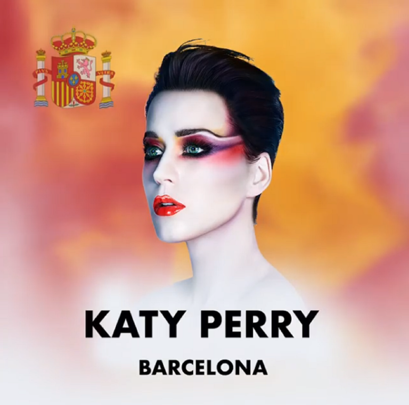 Katy Perry viene a Barcelona y lo anuncia con el escudo de España