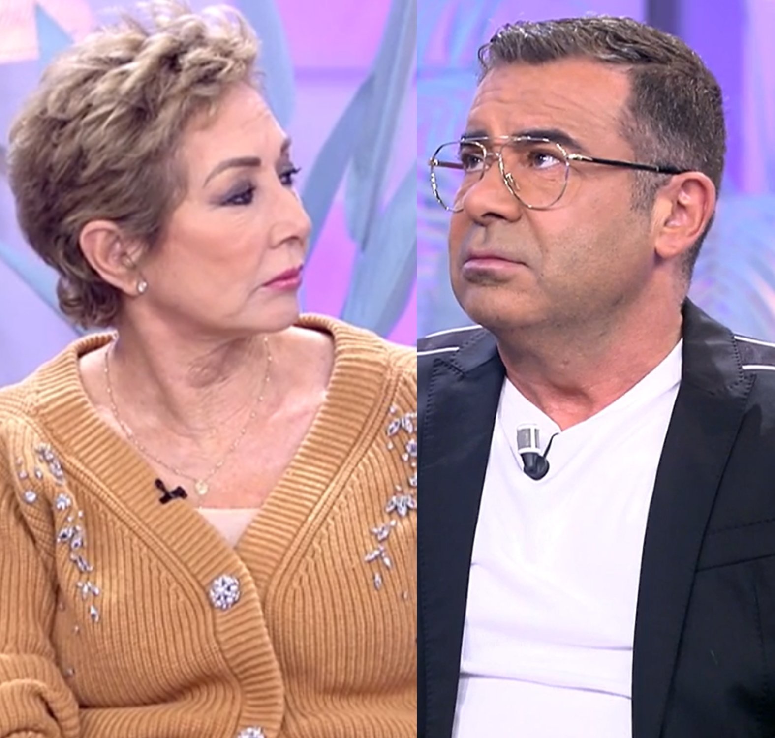 Ana Rosa Quintana y Jorge Javier Vázquez juntos en un plató. Tensión: "No te j***"