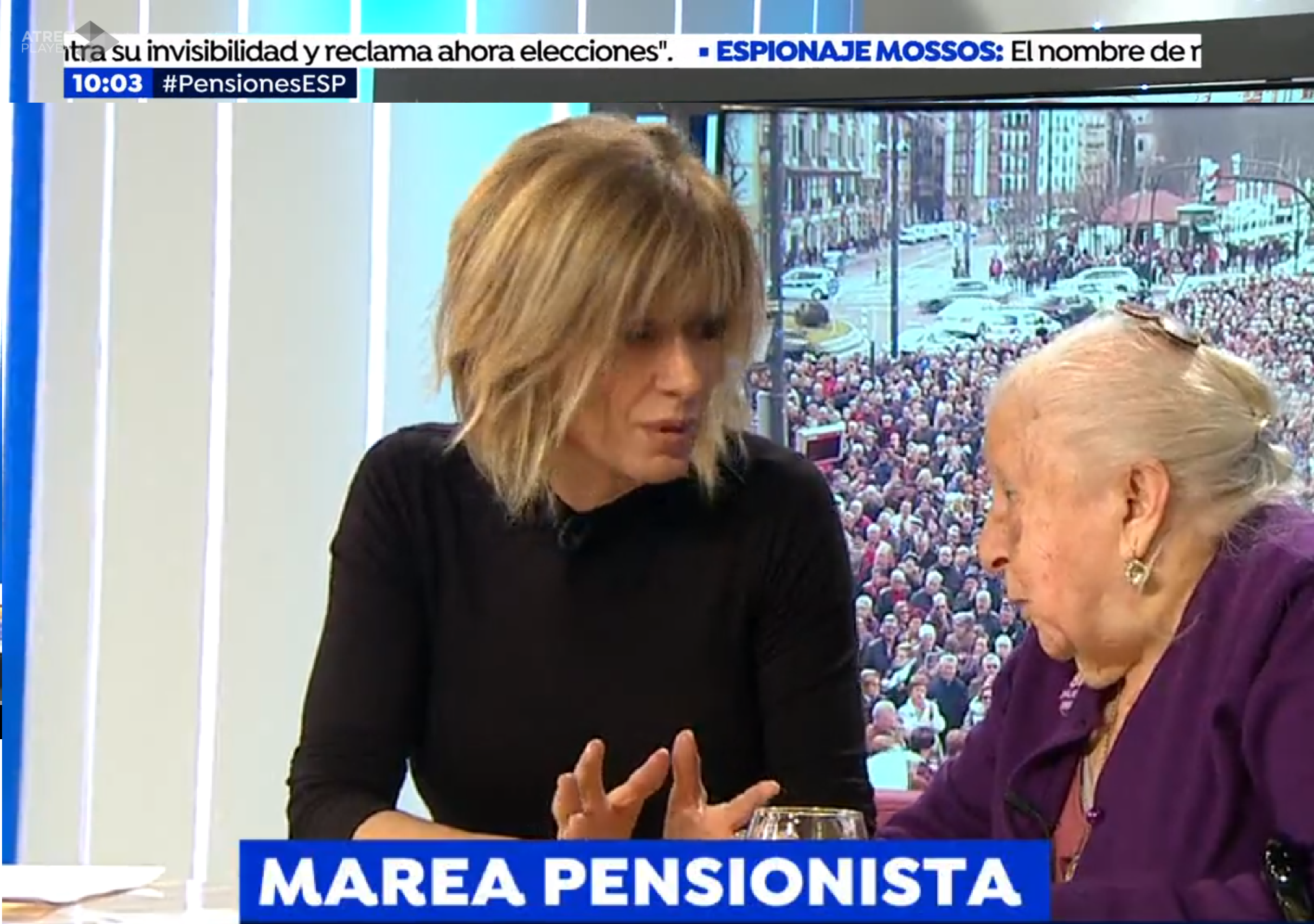 Insulten Griso per espantar una pensionista: 'Si vota Podemos será Grecia'
