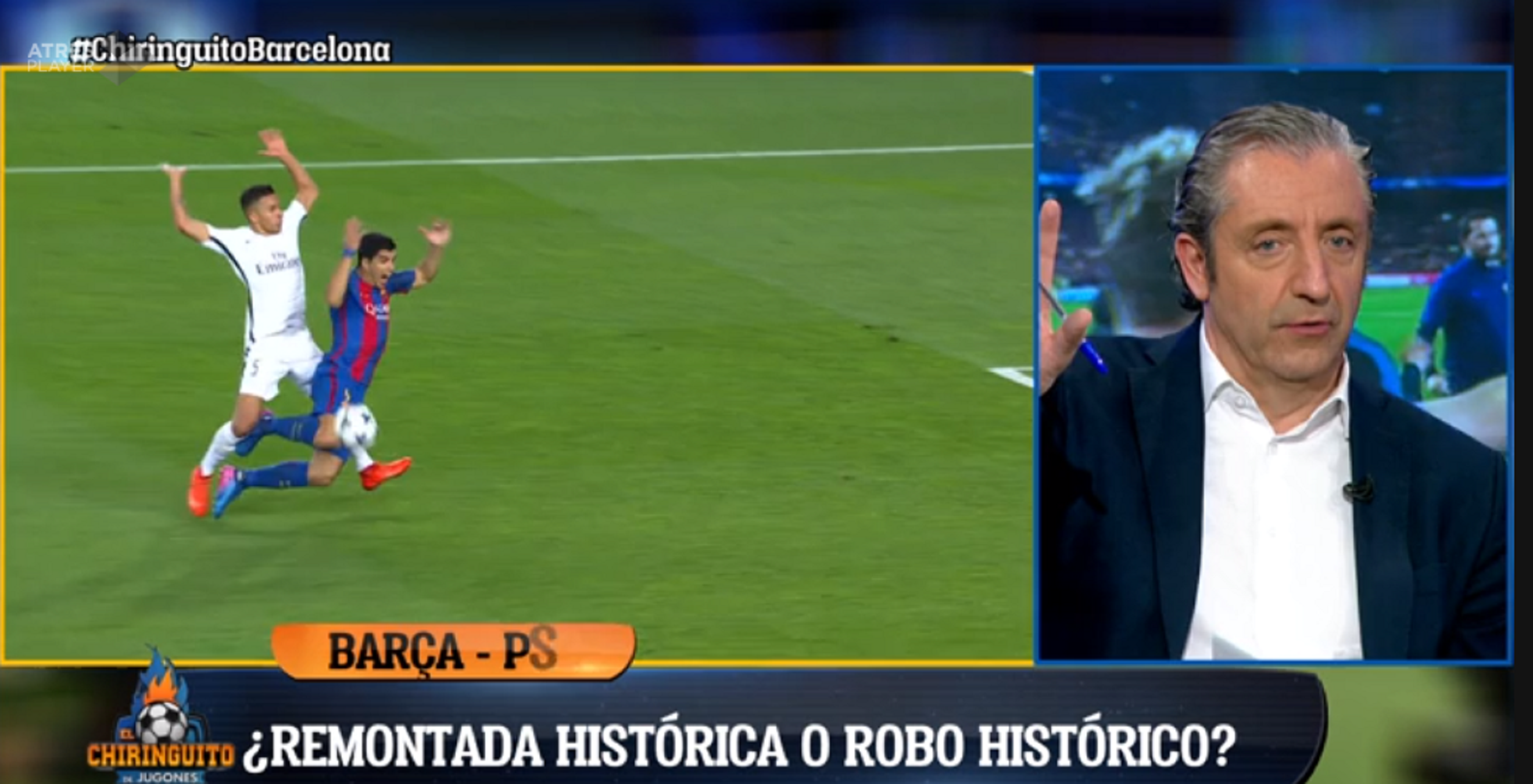 Pedrerol, obsesionado en despreciar la remontada del Barça-PSG un año después