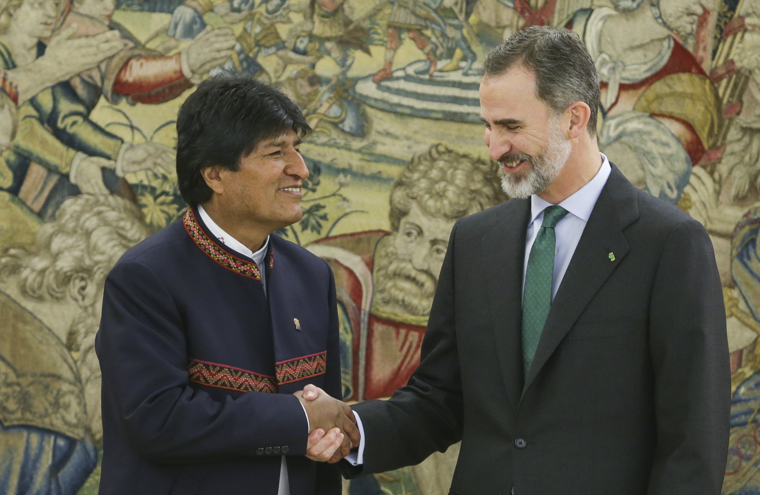 Duelo de hipocresía entre Felipe VI y Evo Morales en la Zarzuela