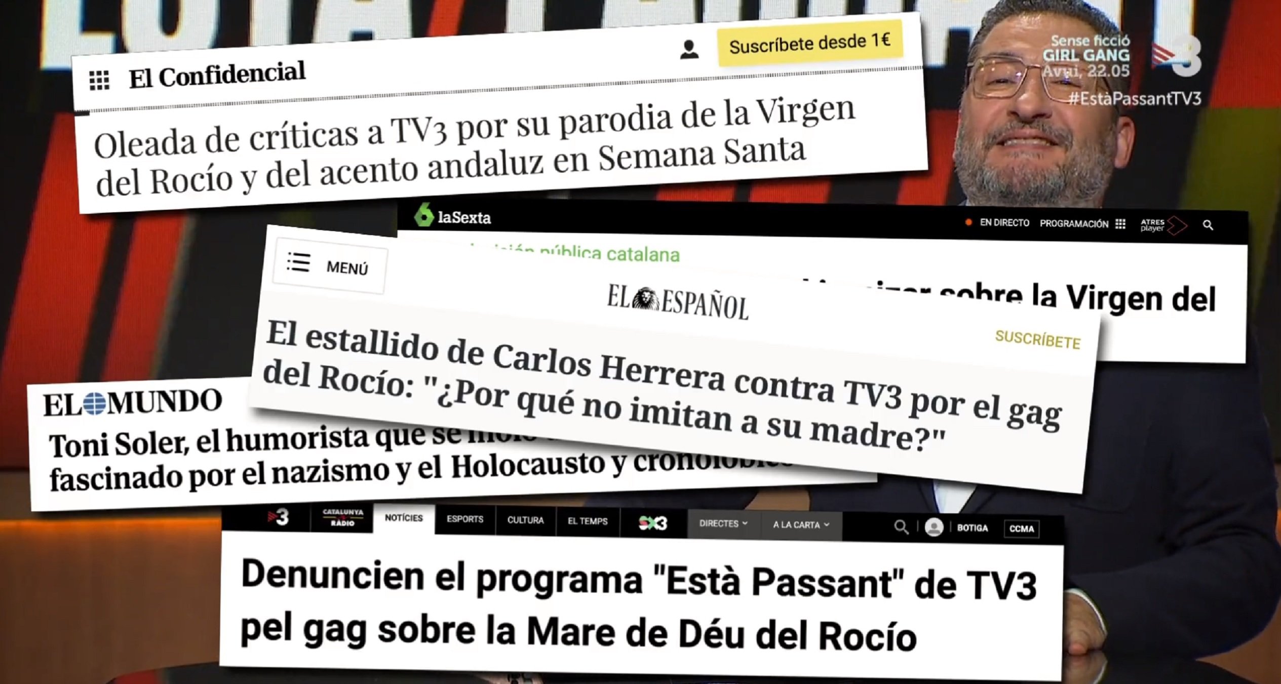 "¿Disculpas?..." Reacción brutal de Toni Soler tras el gag de la Virgen del Rocío