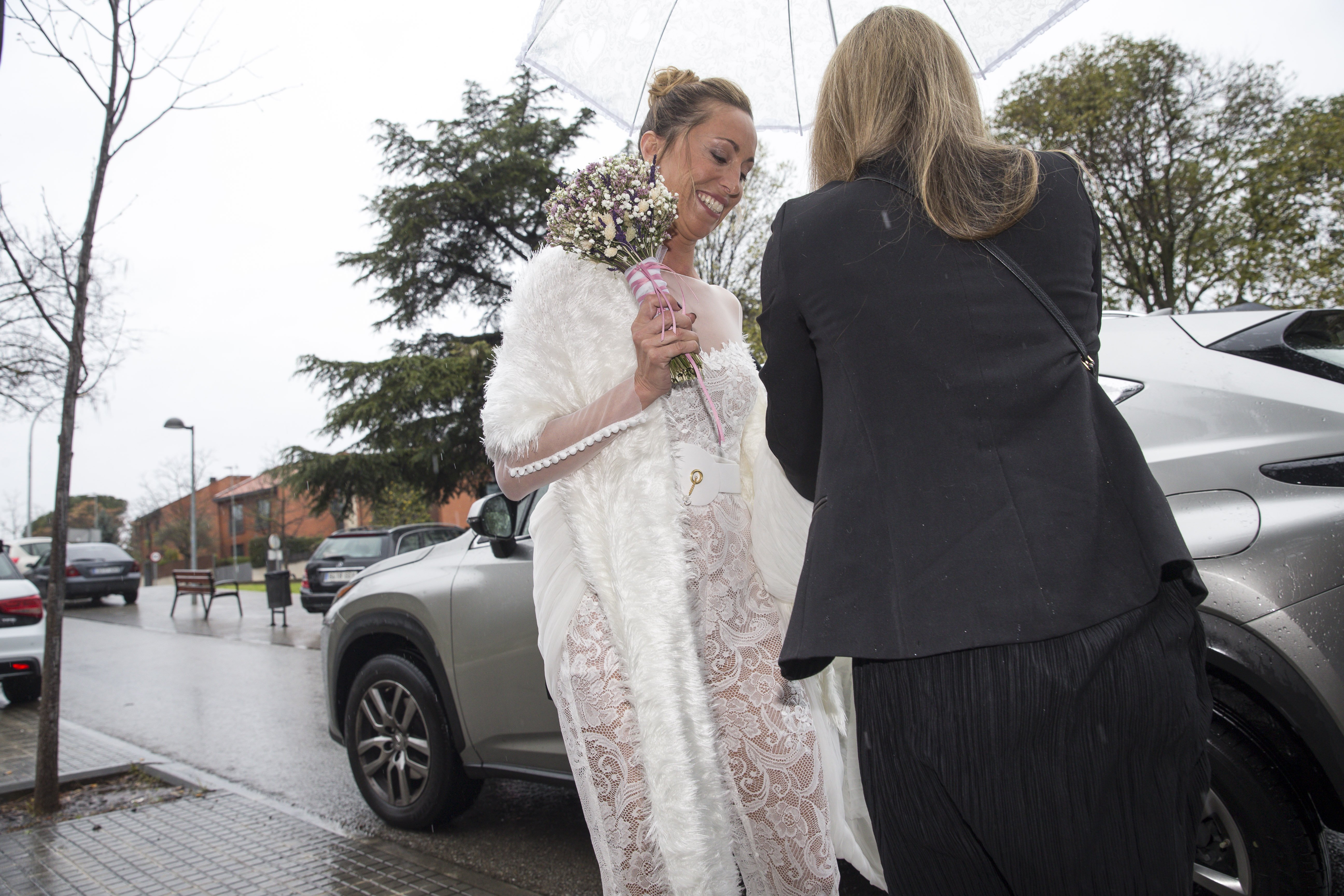 Gemma Mengual se casa como Letizia: novia mojada, novia afortunada