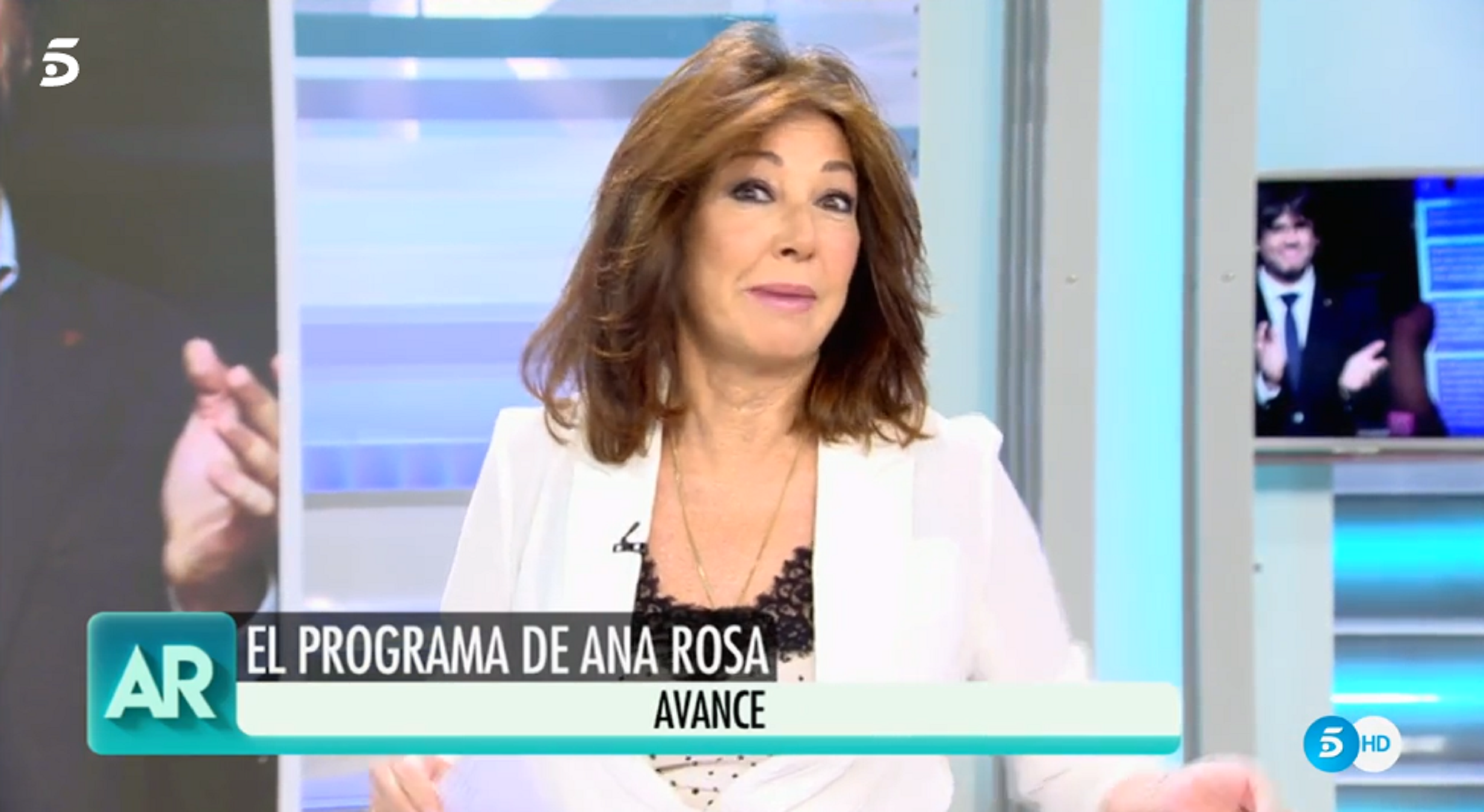Una Ana Rosa chulesca vuelve de vacaciones retando a Puigdemont por denunciarla