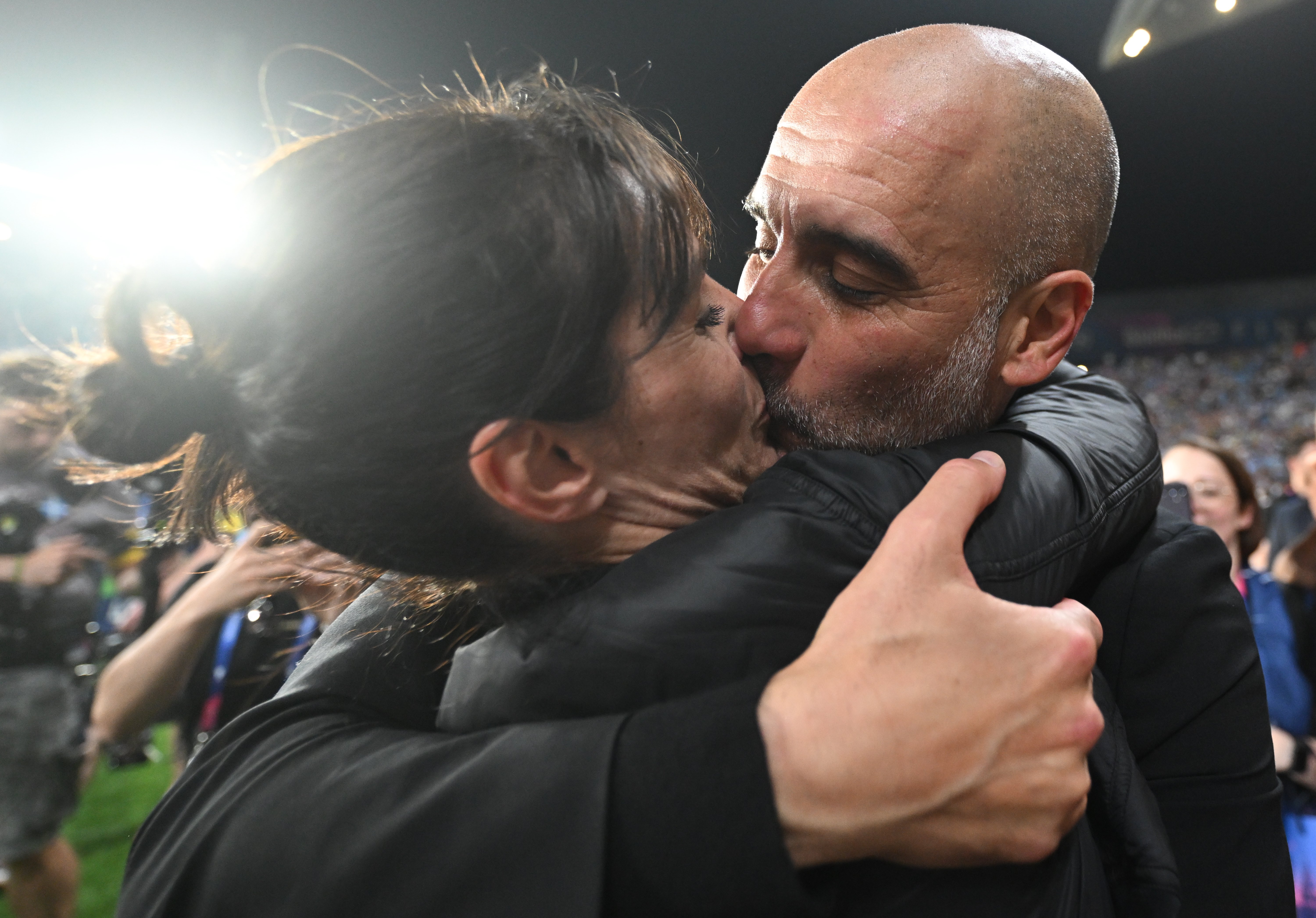 Les tres guapíssimes dones de Pep Guardiola: Cristina, Maria i Valentina, felices