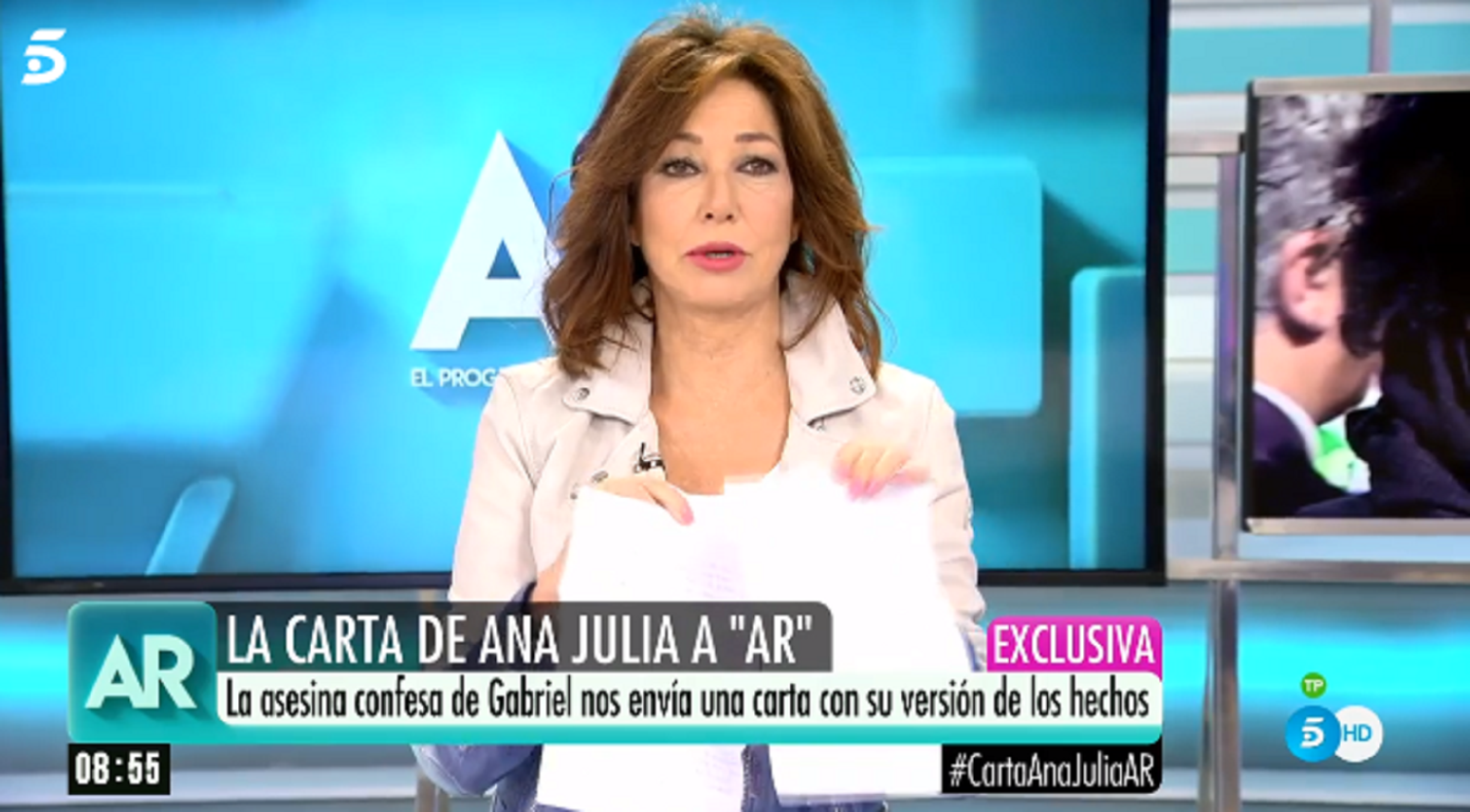 Ana Rosa vuelve al morbo por el caso Gabriel y enseña una carta de la asesina