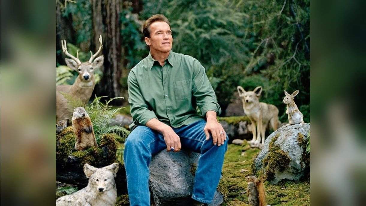 Lo de Arnold Schwarzenegger con sus animales te alegrará el día