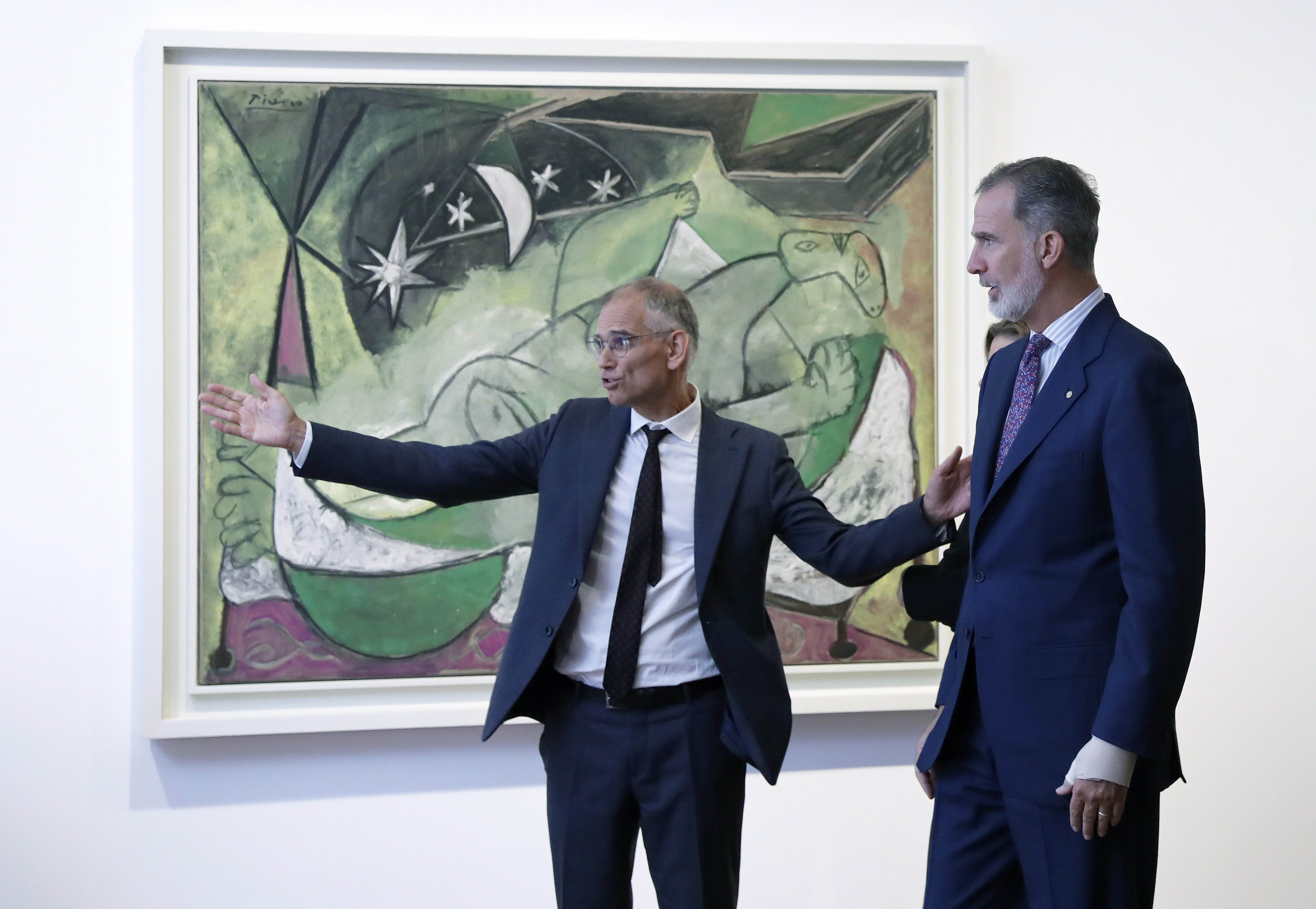 Felipe, ridículo en Barcelona: confunde un cuadro de Joan Miró con una ventana