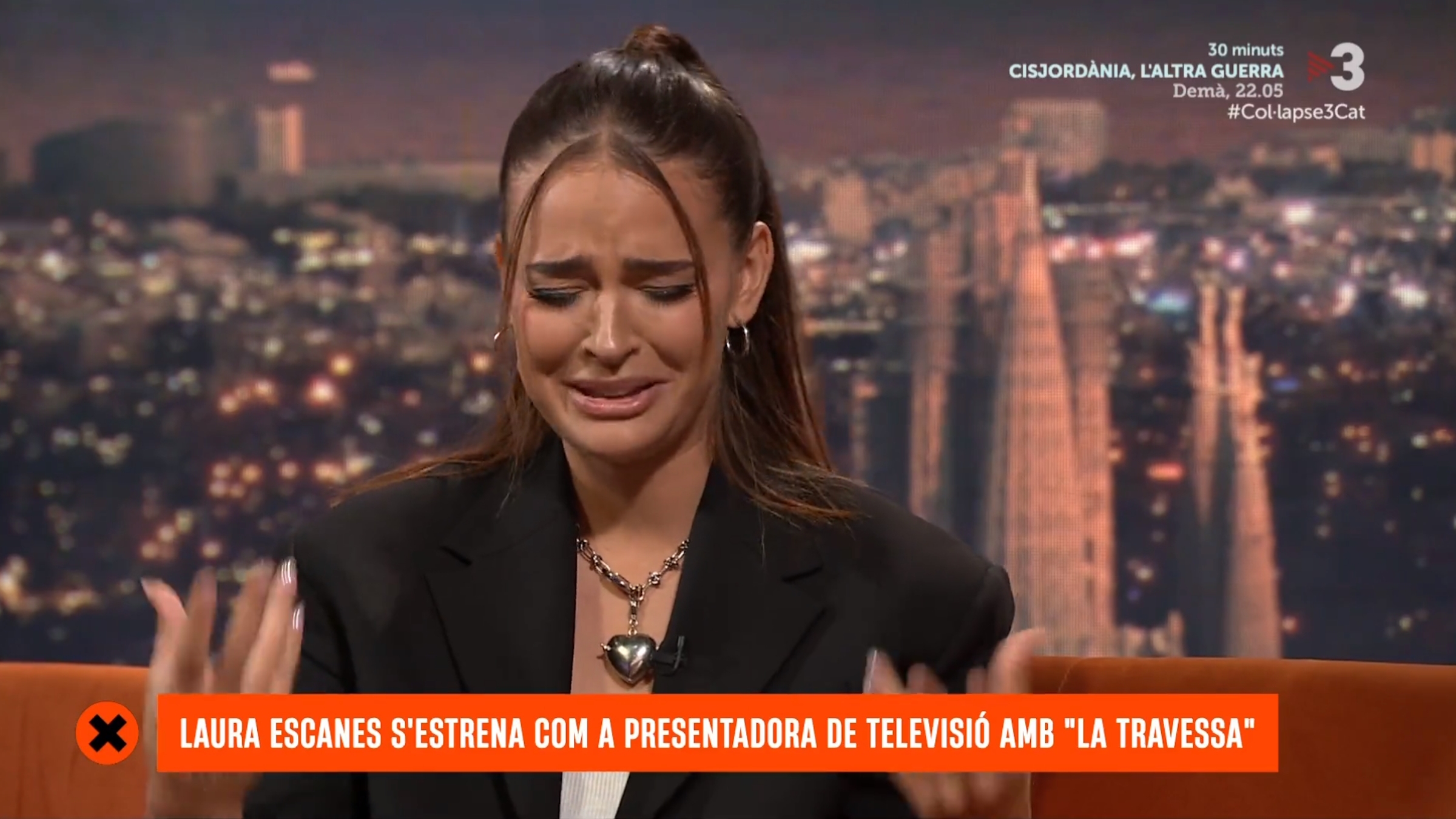 Laura Escanes plorant desconsolada els primers dies a TV3, comentari feridor