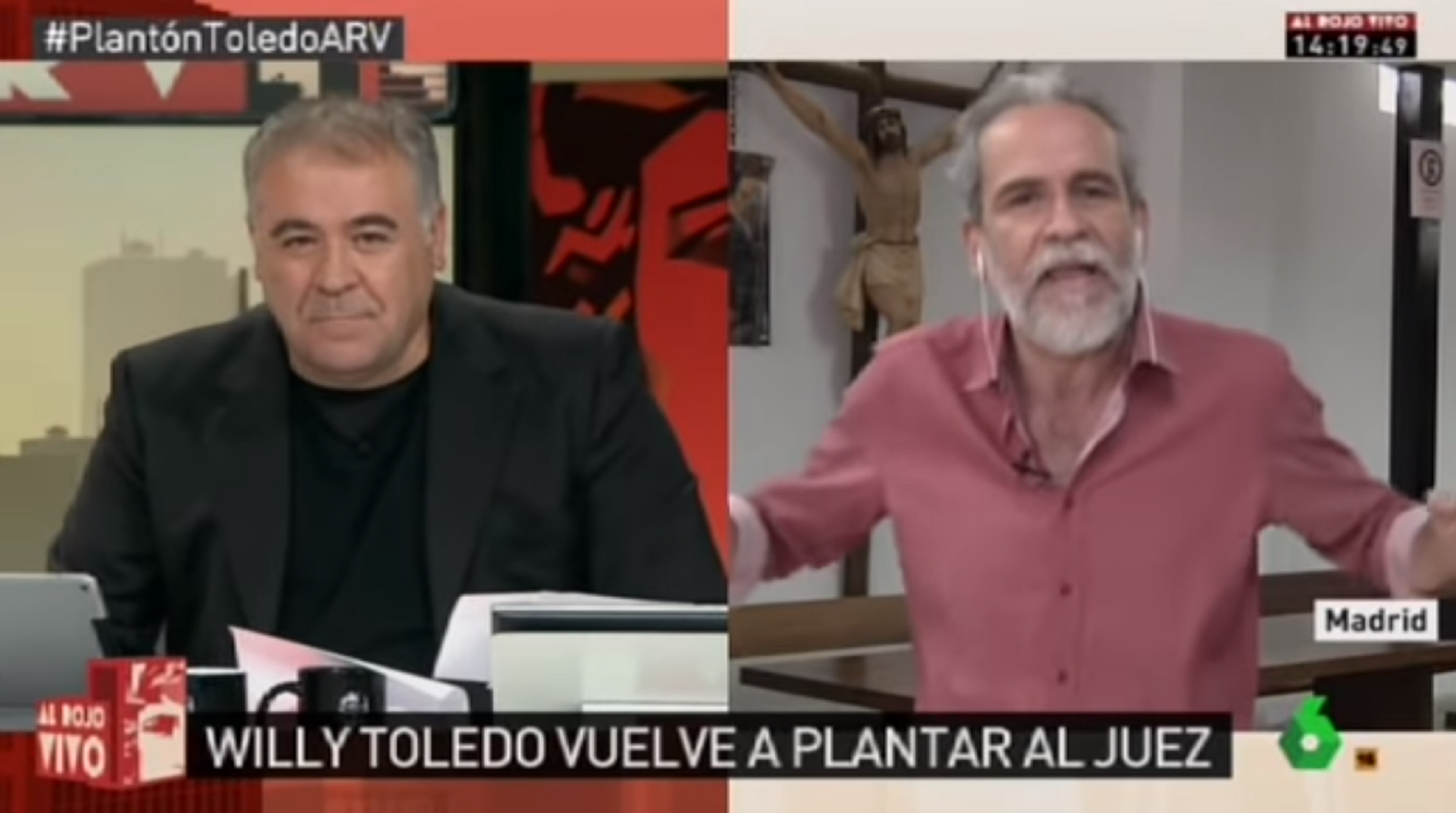 Willy Toledo, a Ferreras: "Em netejo el cul amb la democràcia que tu legitimes"