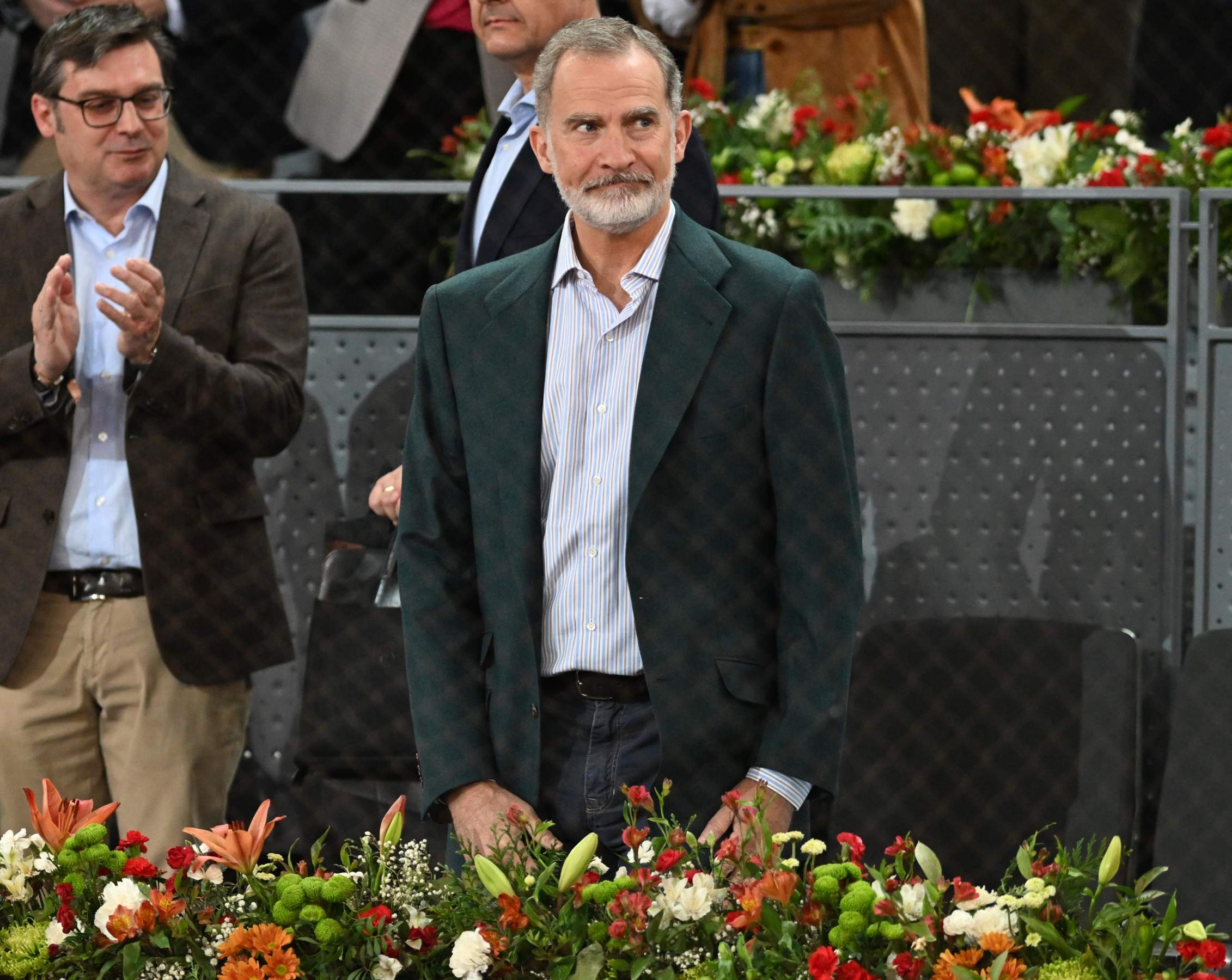 La soledad de Felipe VI en el Mutua Madrid Open: los VIP que lo han acompañado durante el torneo