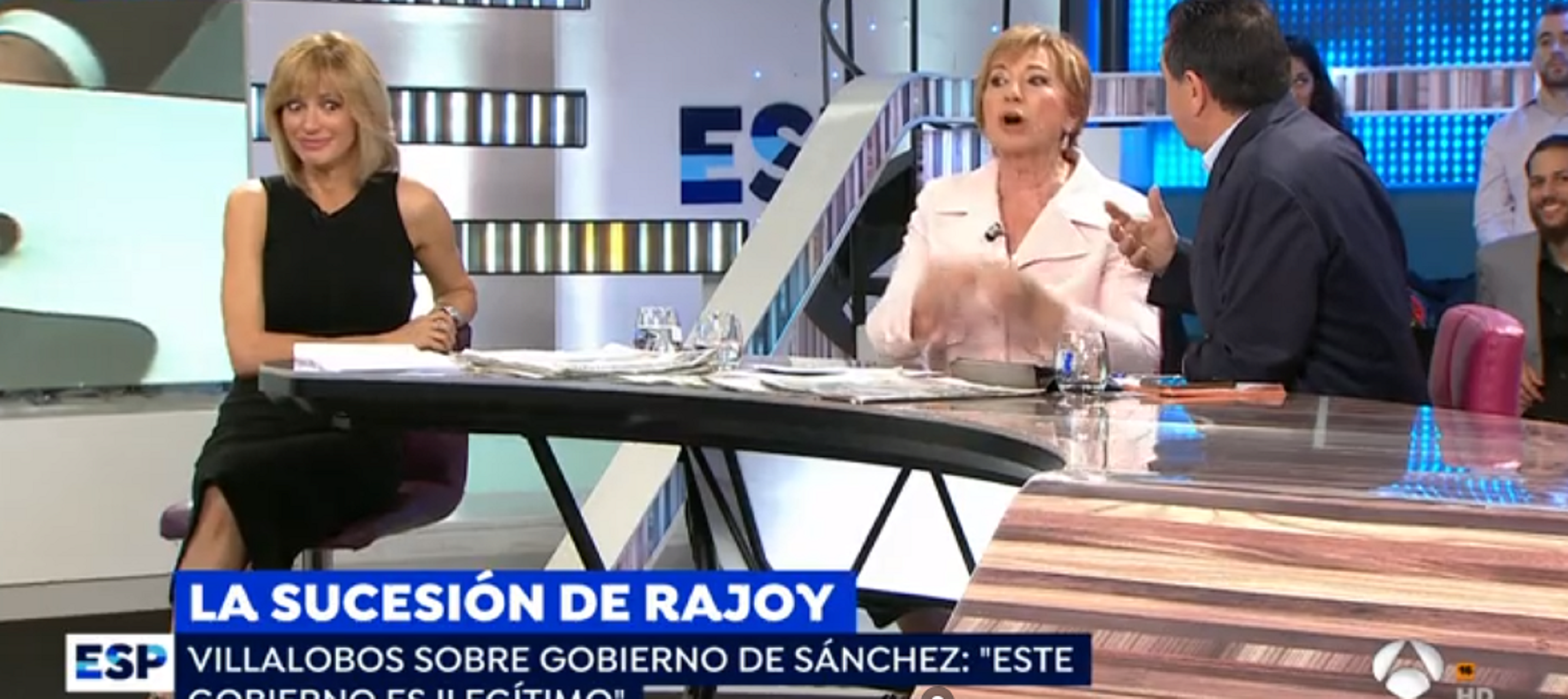 Celia Villalobos no digiere el cambio de gobierno y se pone a gritar en Antena 3