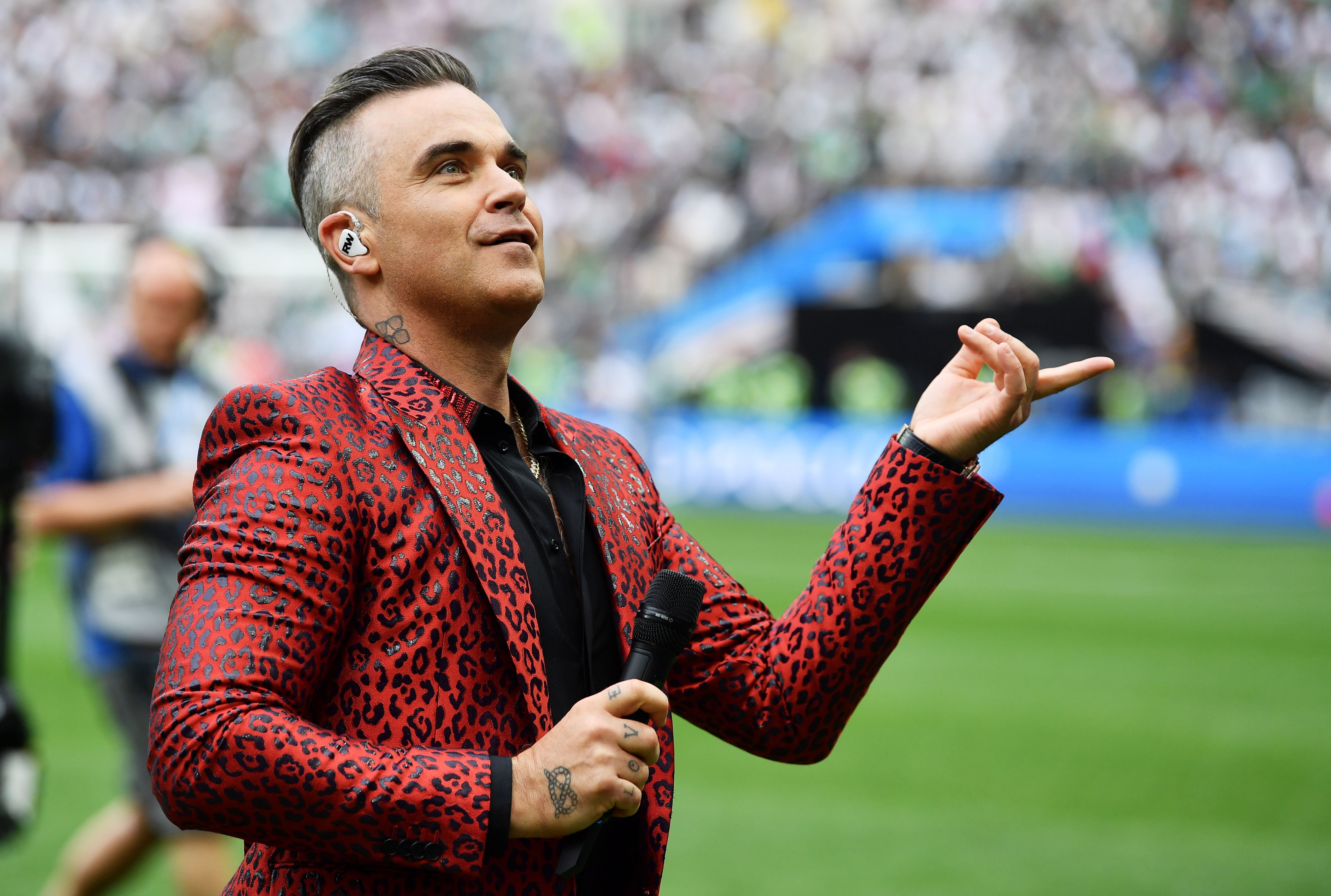 Robbie Williams, el primer triomfador -amb polèmica- del Mundial de Rússia