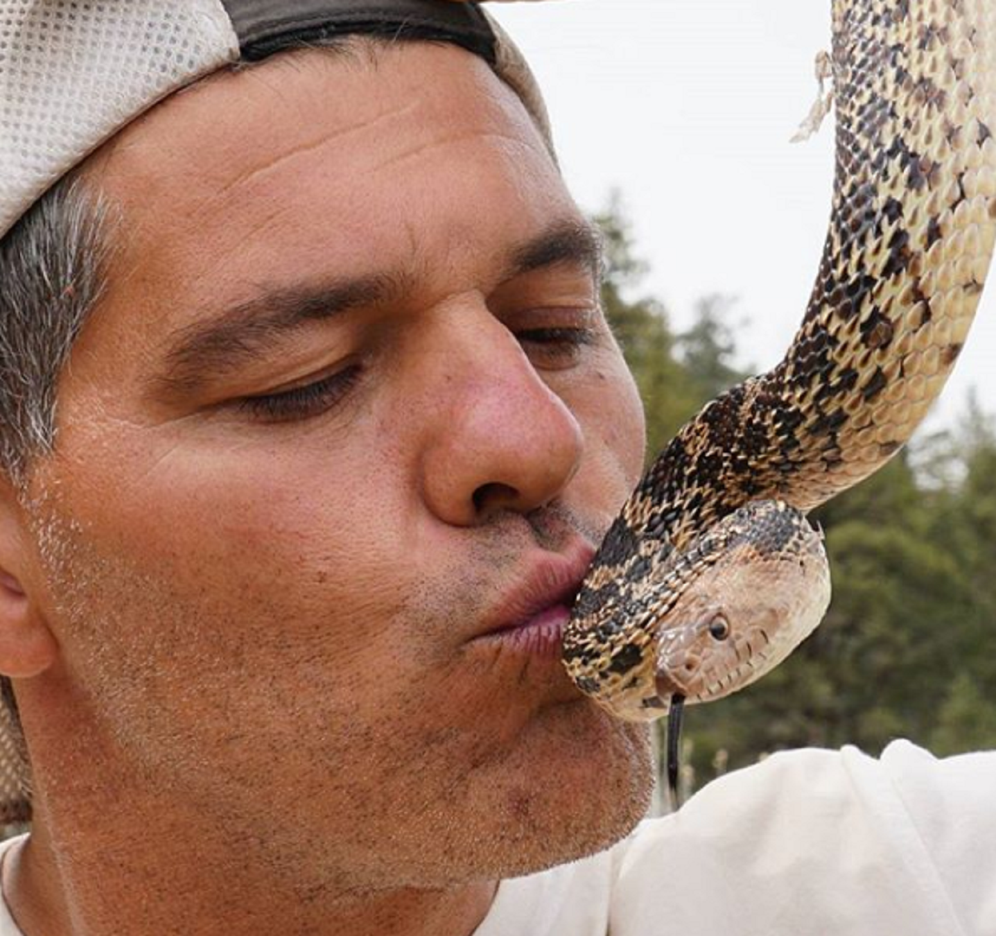 La escalofriante foto de la mordedura letal de una serpiente a Frank Cuesta