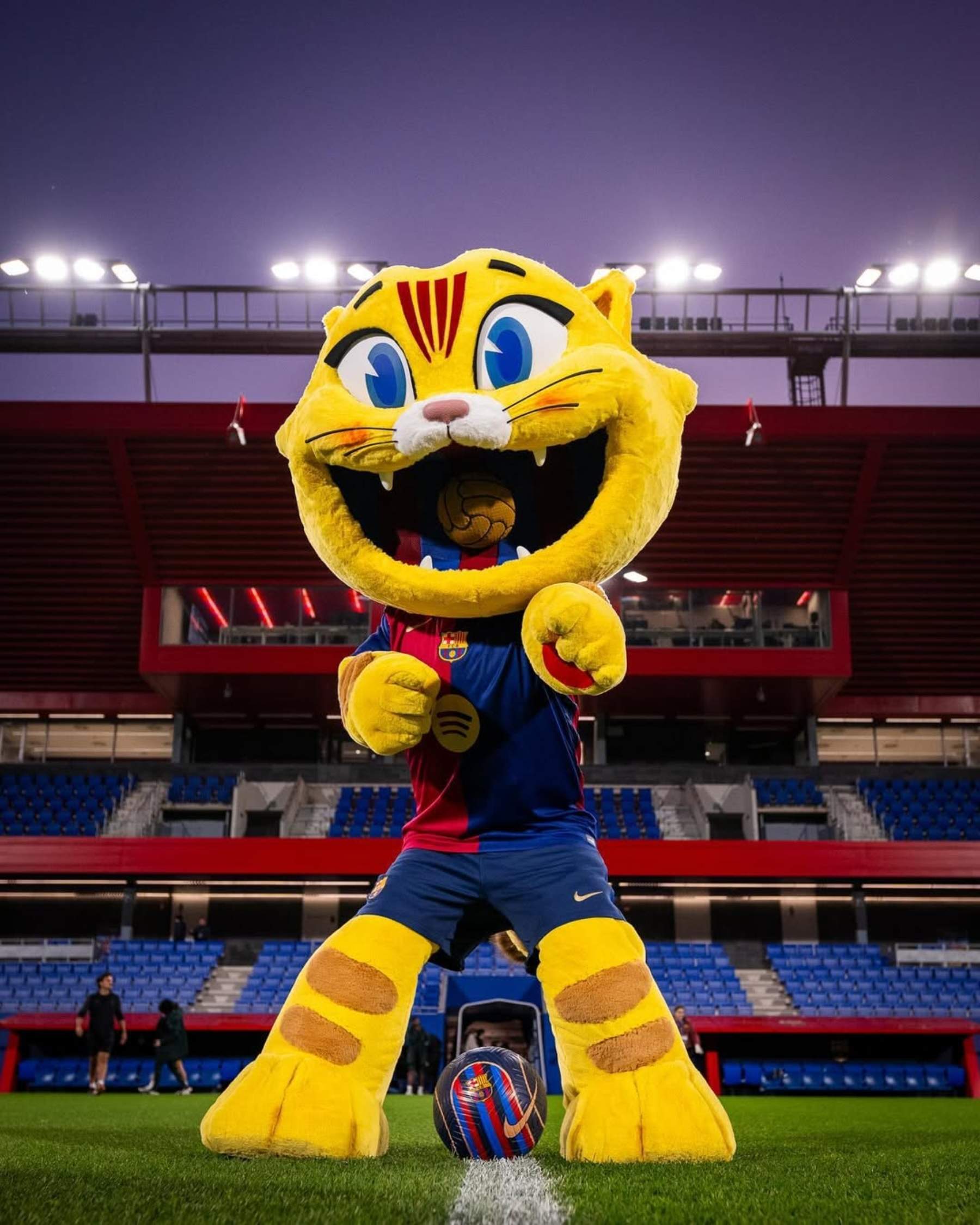 Precioso gesto del Barça femenino con 'Cat', la nueva mascota azulgrana: los culés aplauden