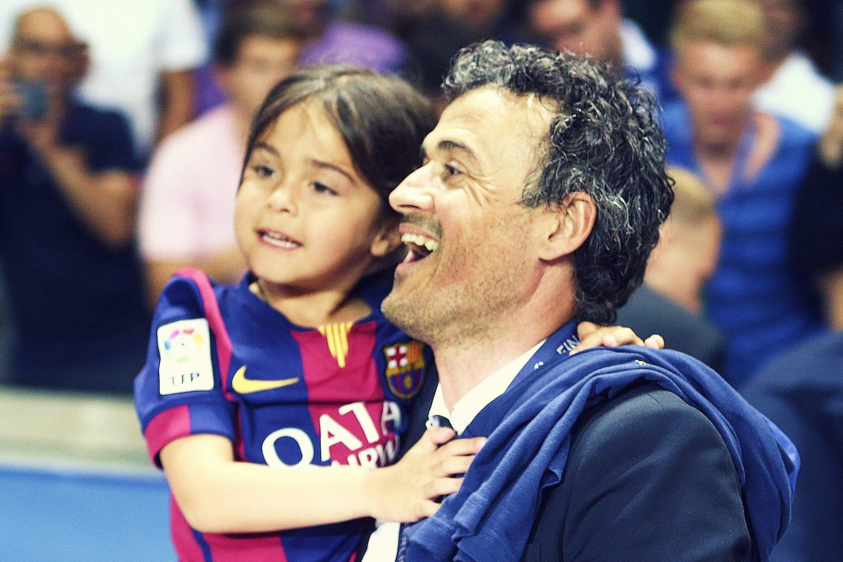 Luis Enrique emocionado con la foto más preciosa de su hijita Xana en el Barça