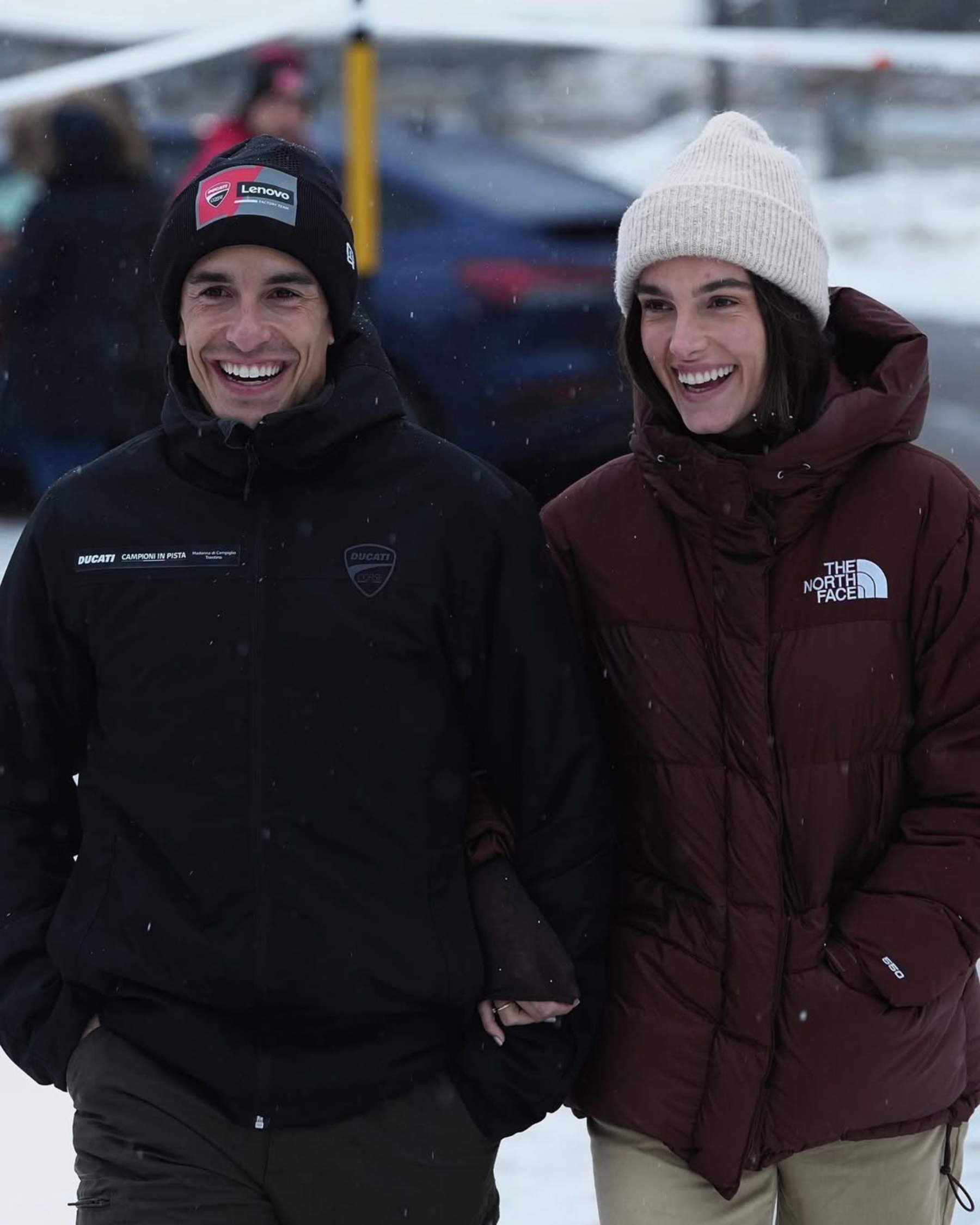 Marc Márquez y Gemma Pinto, la excursión más tierna de la pareja en la nieve: motivo muy especial