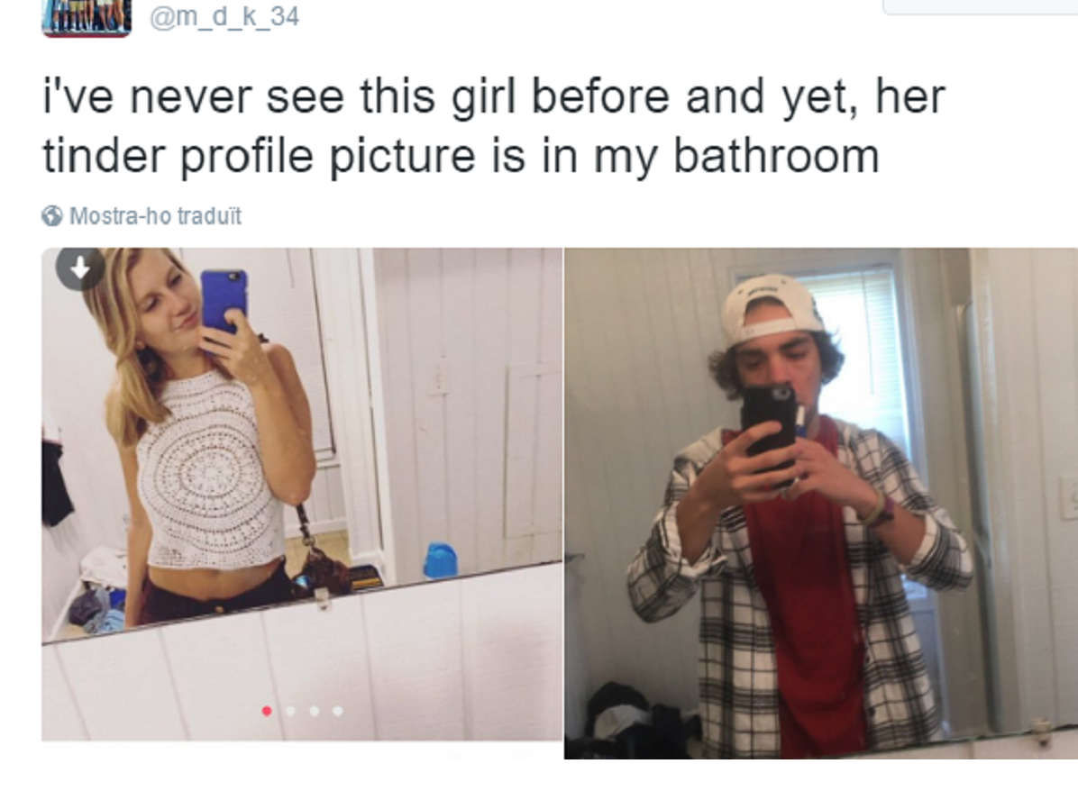 El choque de encontrar en Tinder a alguien desconocido con una foto en tu casa
