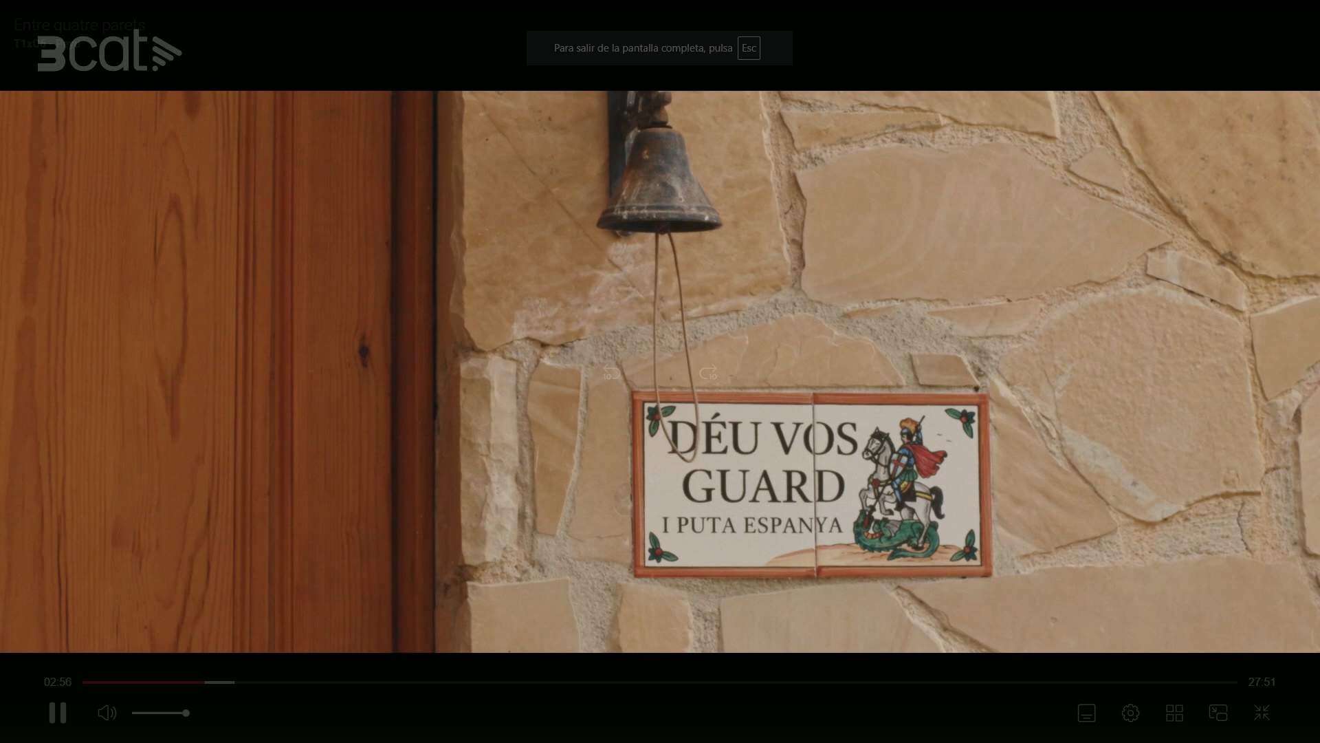 "Déu vos guard i puta Espanya": la rajola a casa d'un presentador molt VIP de TV3