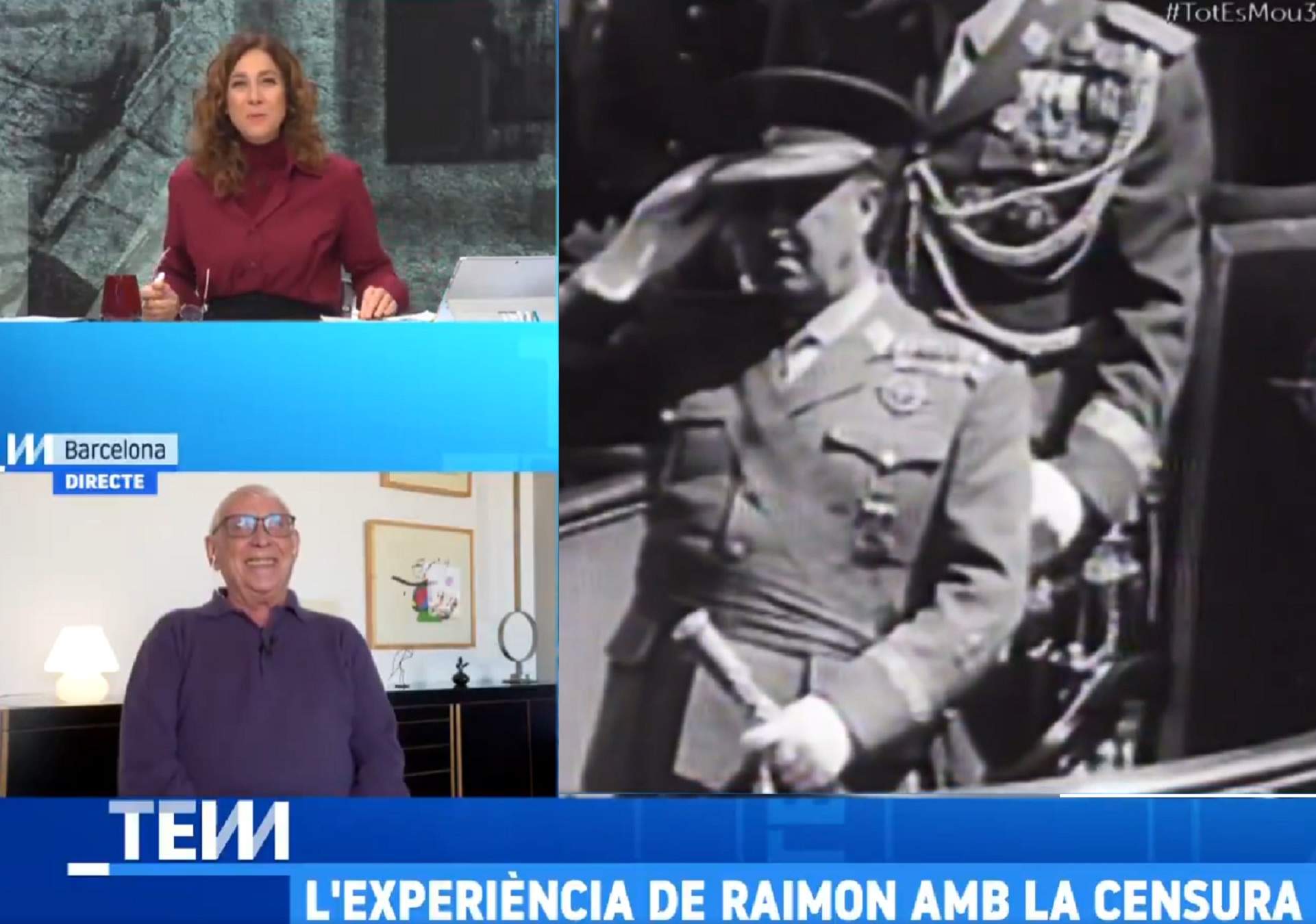 Raimon, desfermat a TV3: què feia quan va morir Franco. La Melero al·lucina: "Ens acabes de donar un titular"