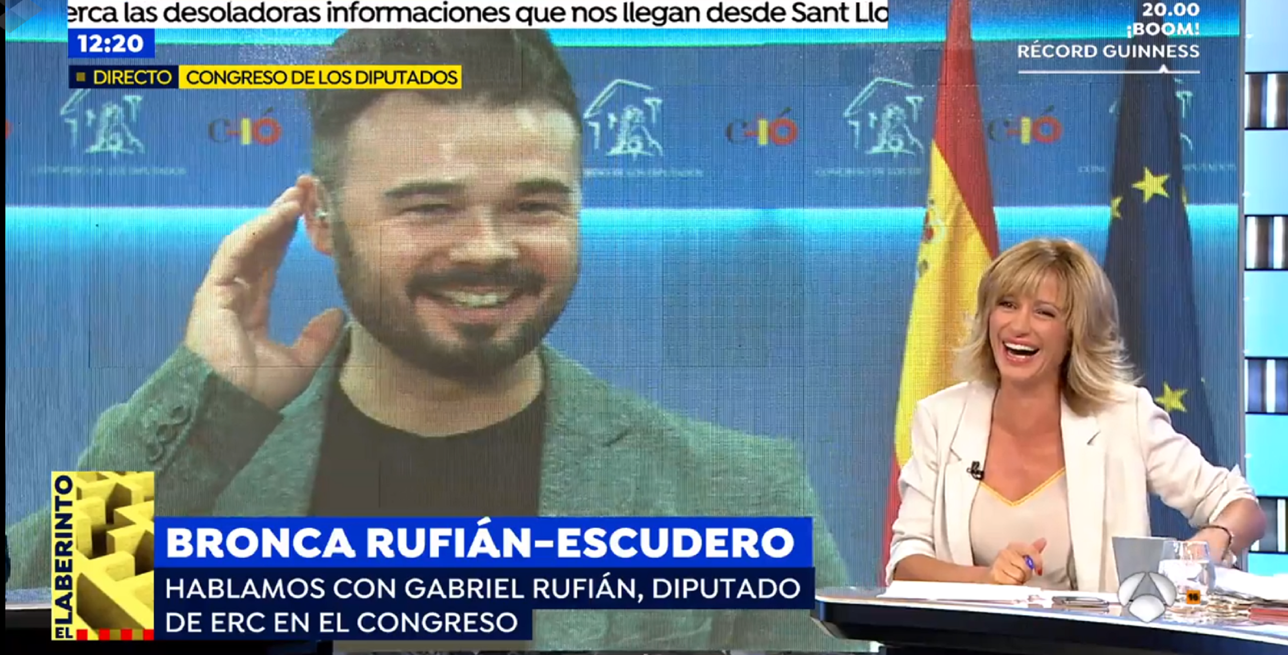 Griso a favor de Rufián contra la del PP: "Llamarla palmera no es machismo"