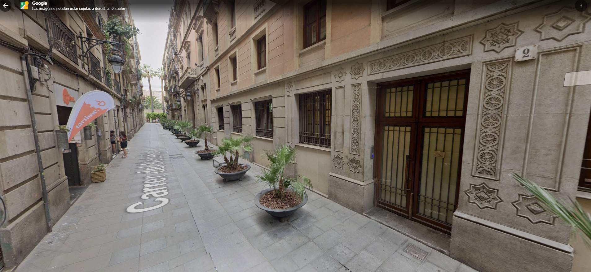 Col·legi de Notaris, carrer Noitariat, Google Maps