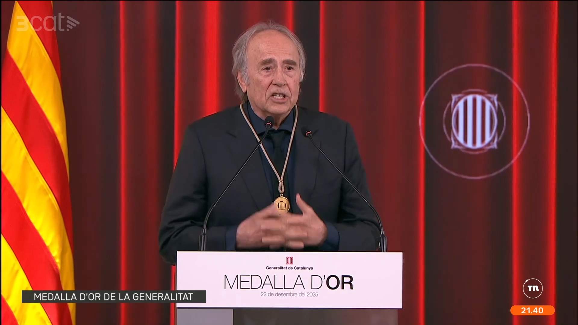Serrat Medalla d'Or Generalitat, TV3