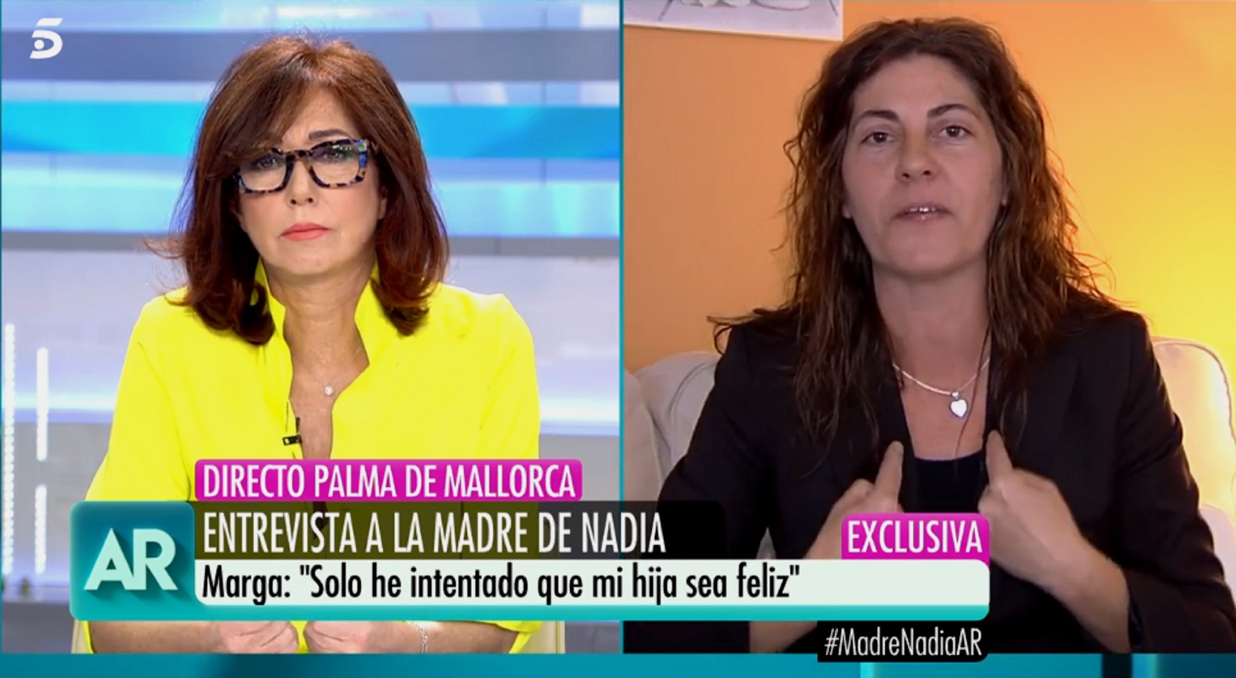 Gritos y tensión en la entrevista de Ana Rosa a la madre de Nadia