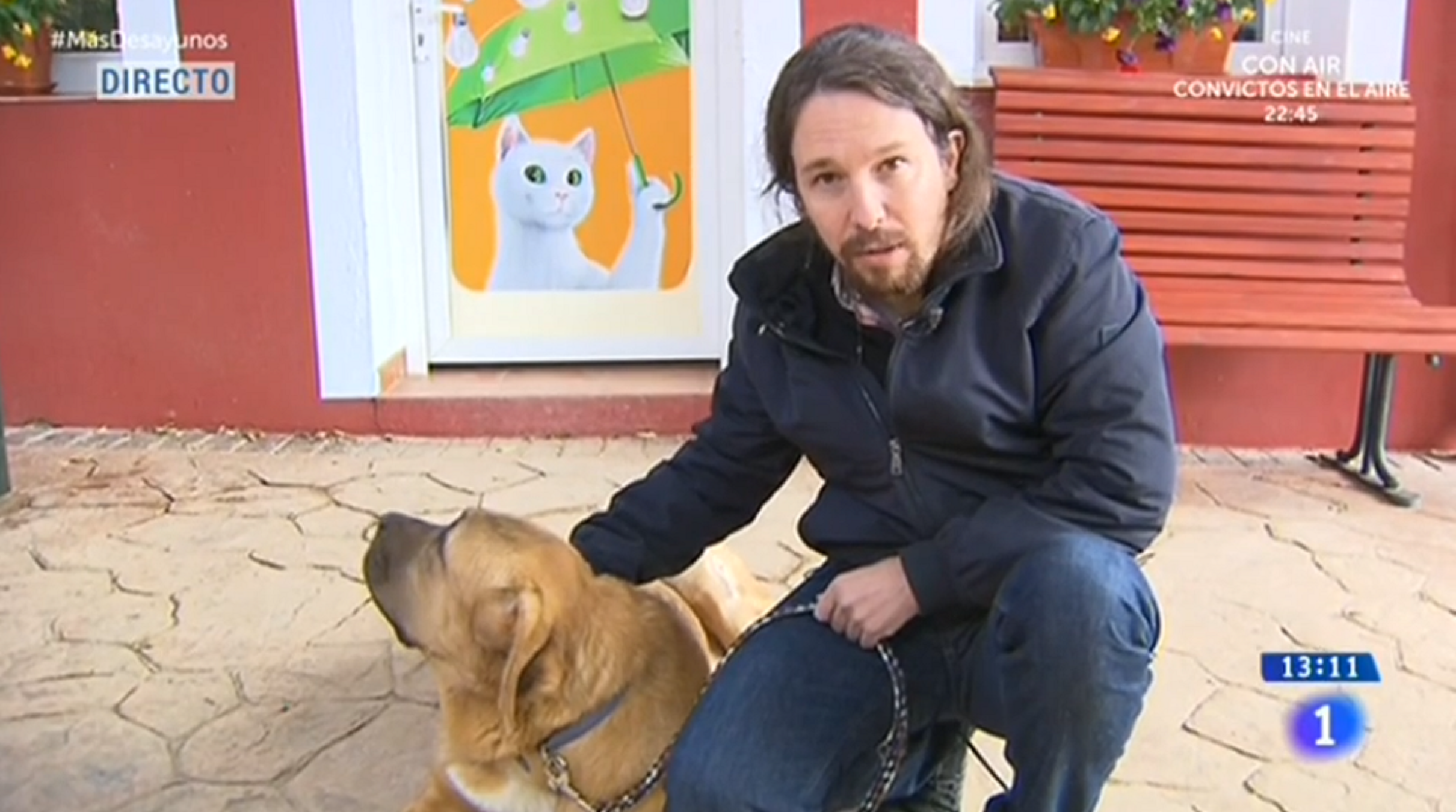 Pablo Iglesias, indignat pels atacs rebuts per acariciar un gos a la tele