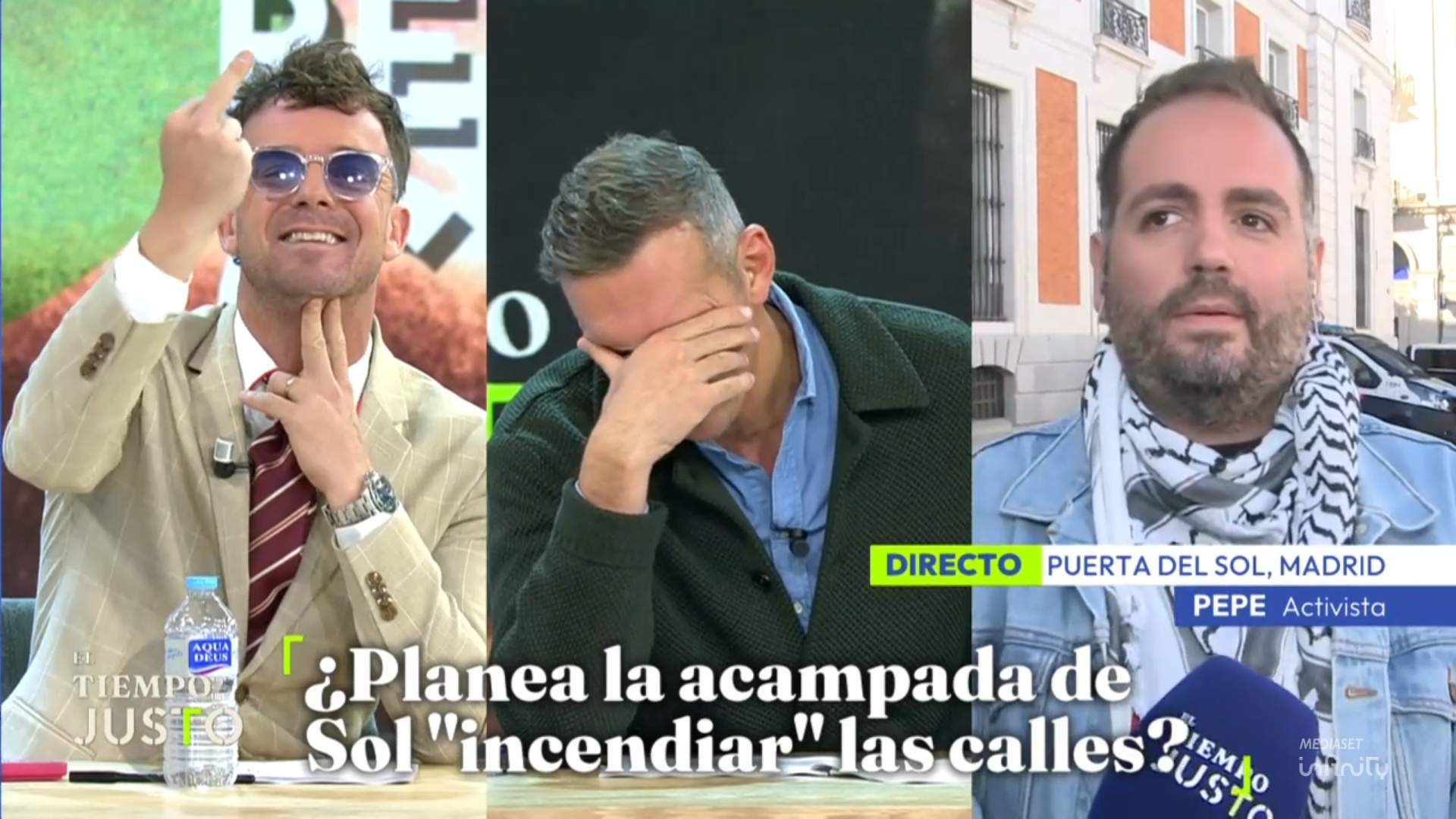 Brutal bronca a Telecinco amb el català Aldo Comas: "Perroflauta!", "Cocainómano!"