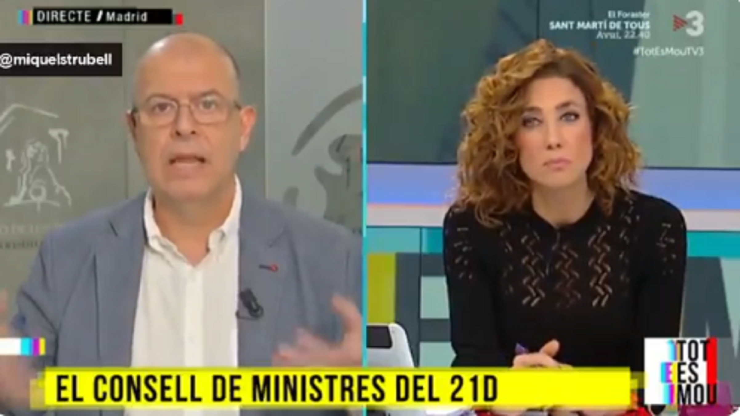 José Zaragoza indigna a los espectadores de TV3 por su actitud con una presentadora