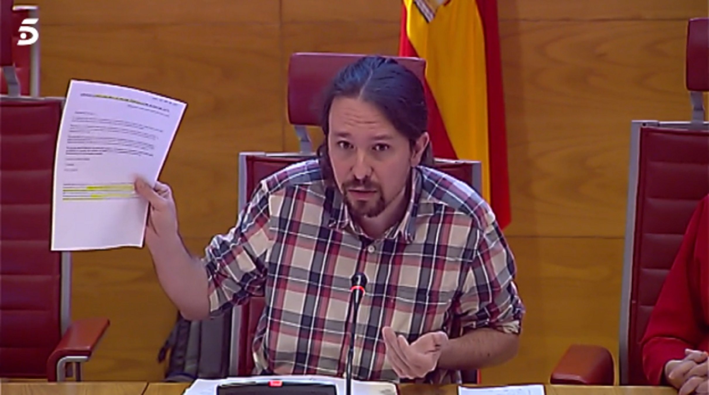 Pablo Iglesias irrita al PP con la carta donde el rey pedía 10 millones a Irán