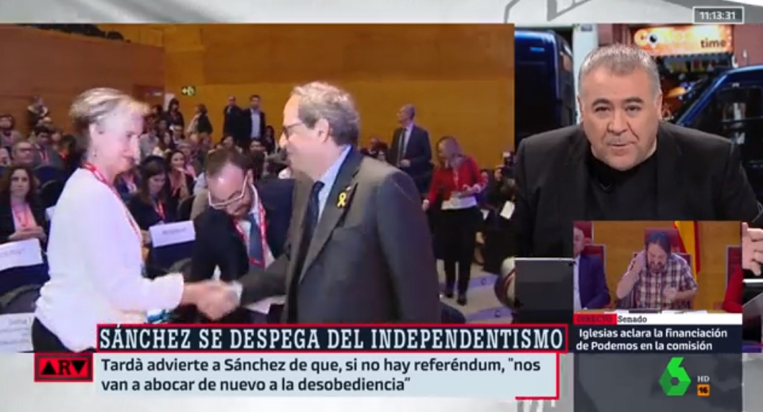 Ferreras, irat, ataca digitals catalans per haver reproduït paraules seves sobre Torra