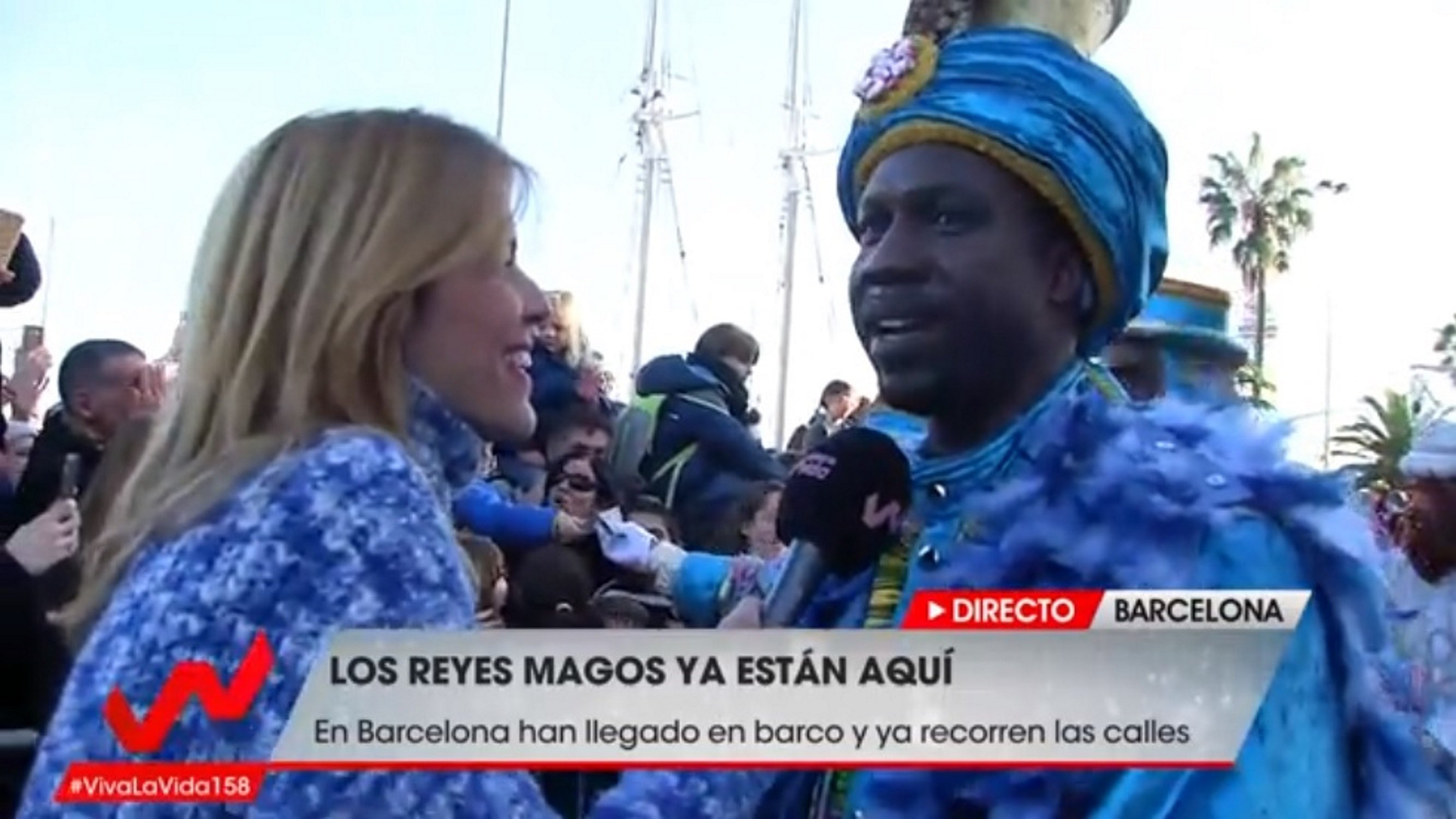 Telecinco a la cavalcada de BCN, Baltasar els respon en català i el critiquen: “¿Pero qué dice?”