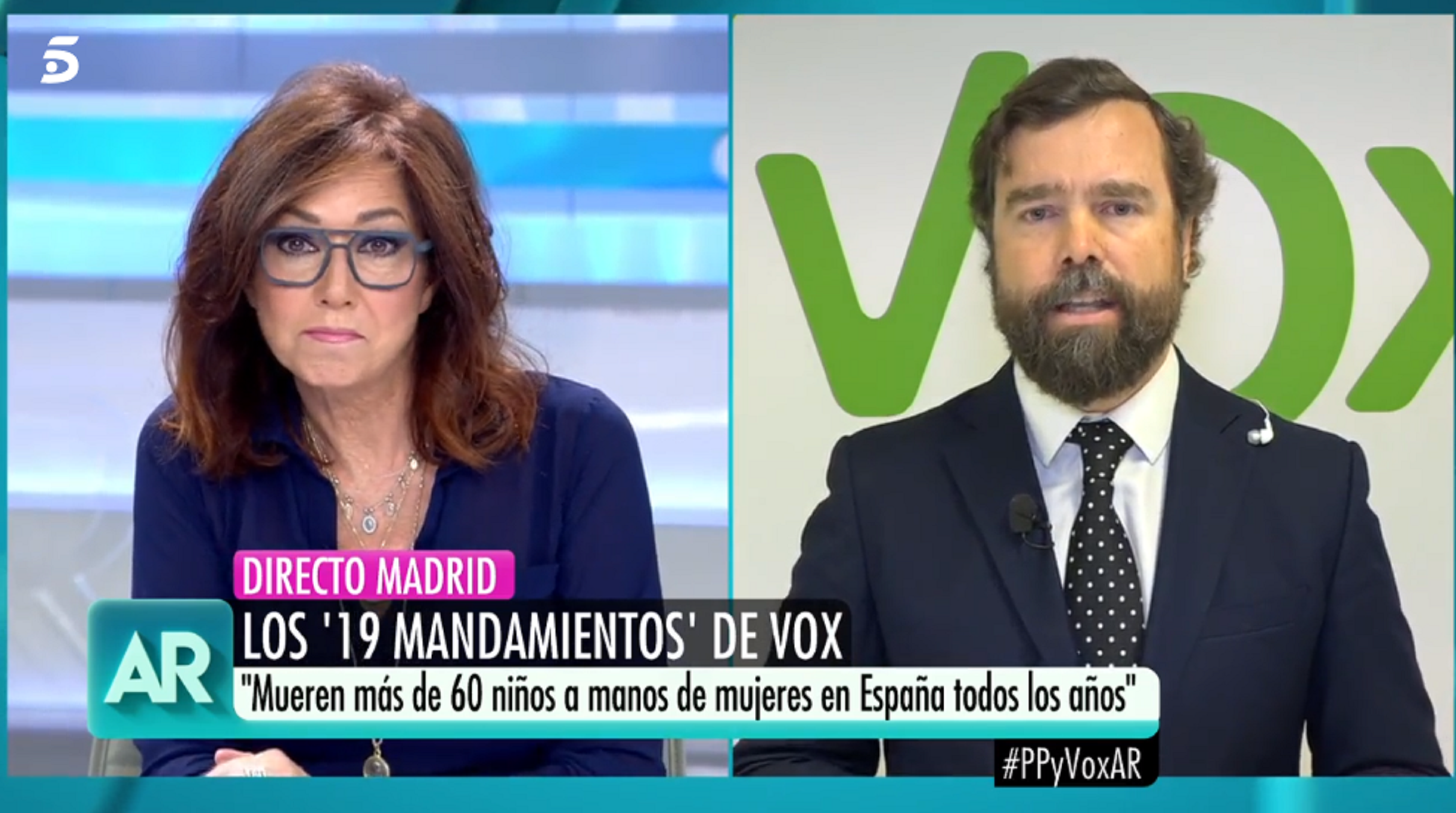 Tensió entre Ana Rosa i un membre de Vox: "¿Estás indignada? ¡Jod...!"