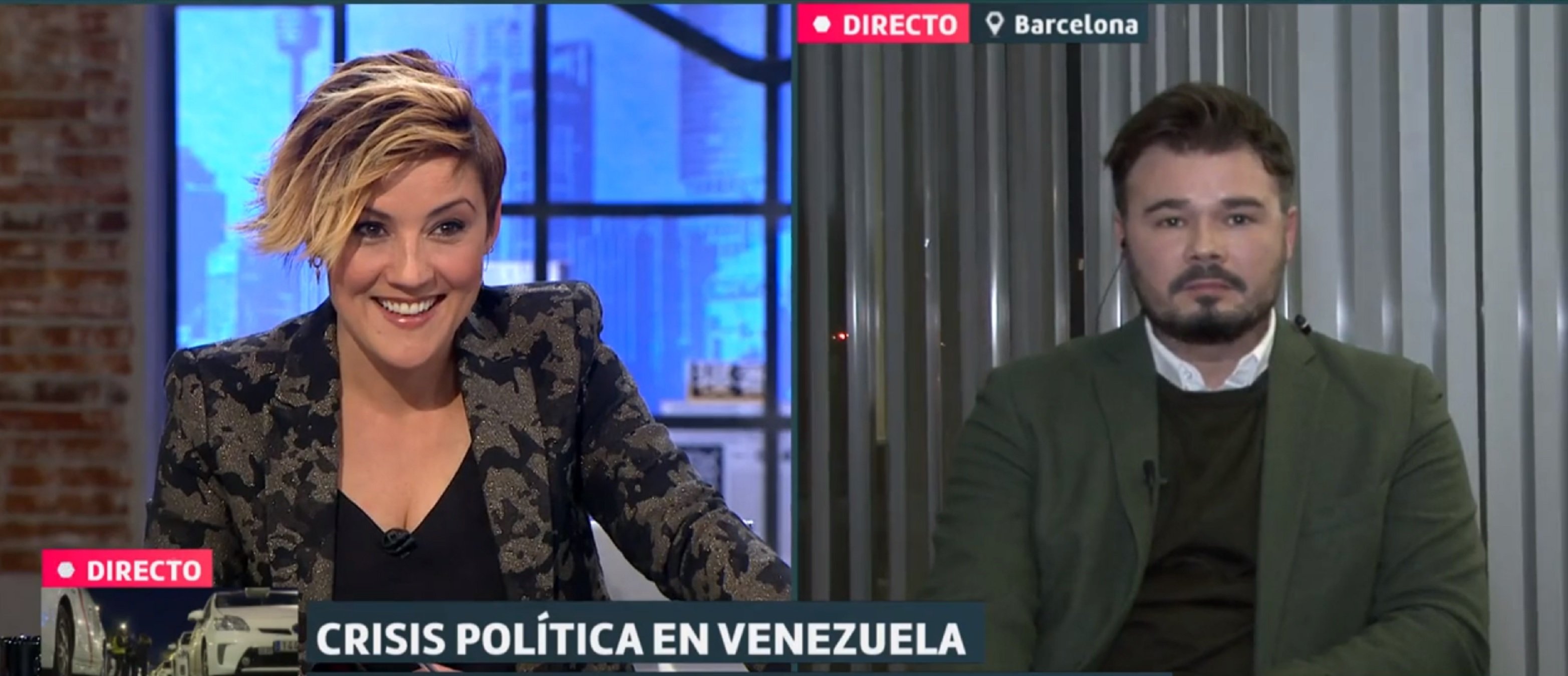 La Sexta se enfrenta a Rufián: "Lo de Venezuela es como lo de Puigdemont"