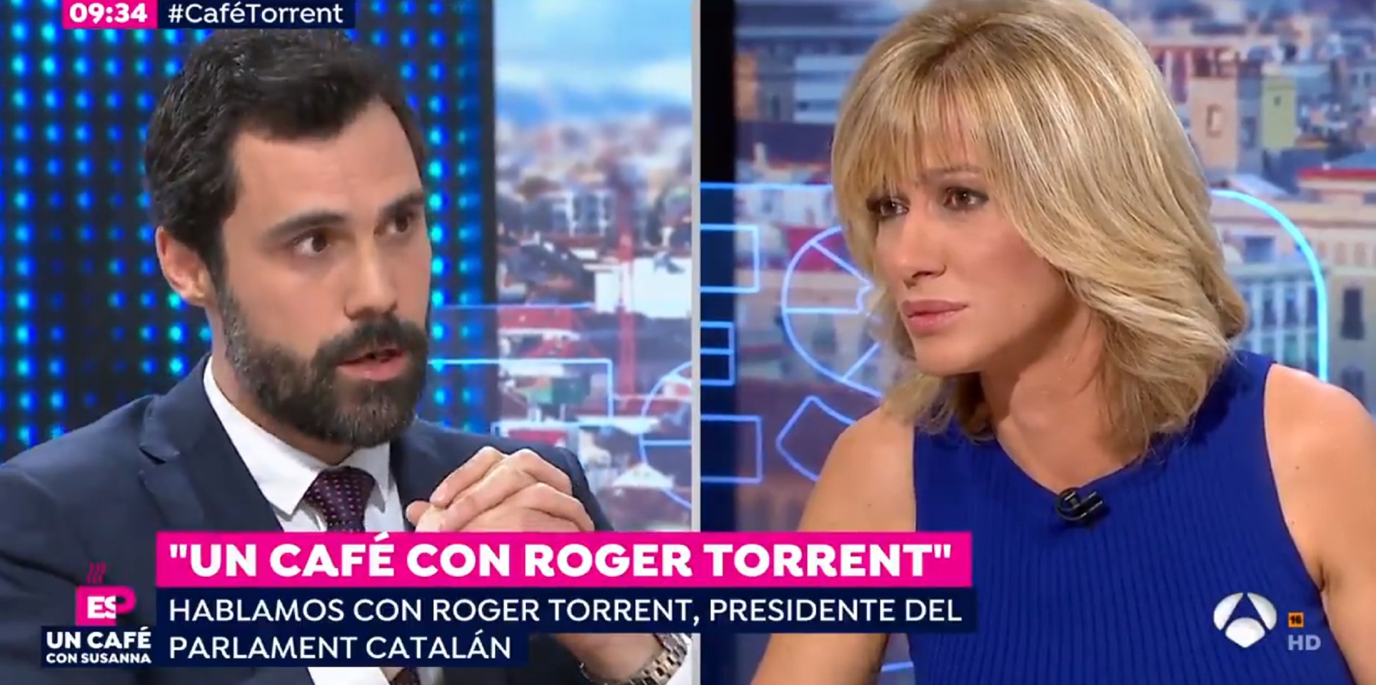 Roger Torrent debuta amb Susanna Griso i l'insulten: "Mentiroso, vete a RAC1"
