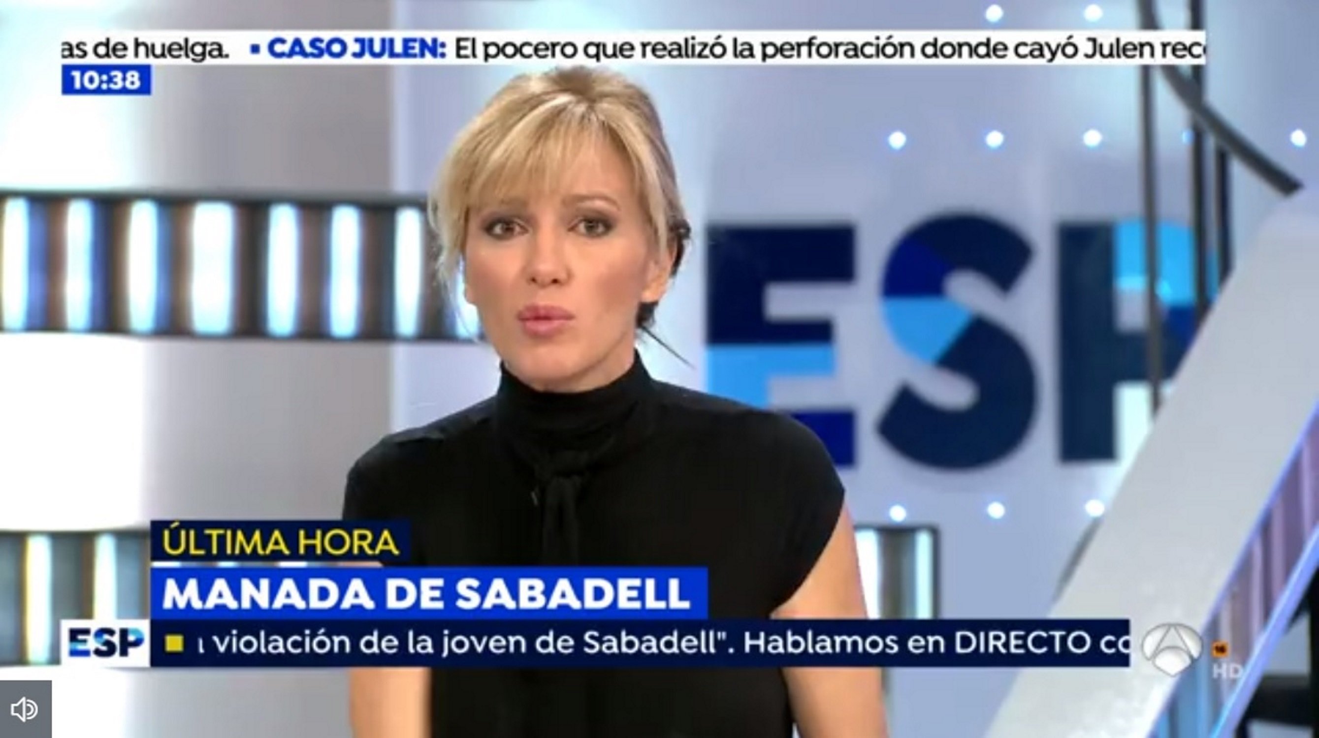 Griso emite imágenes de esteladas para hablar de la violación de Sabadell