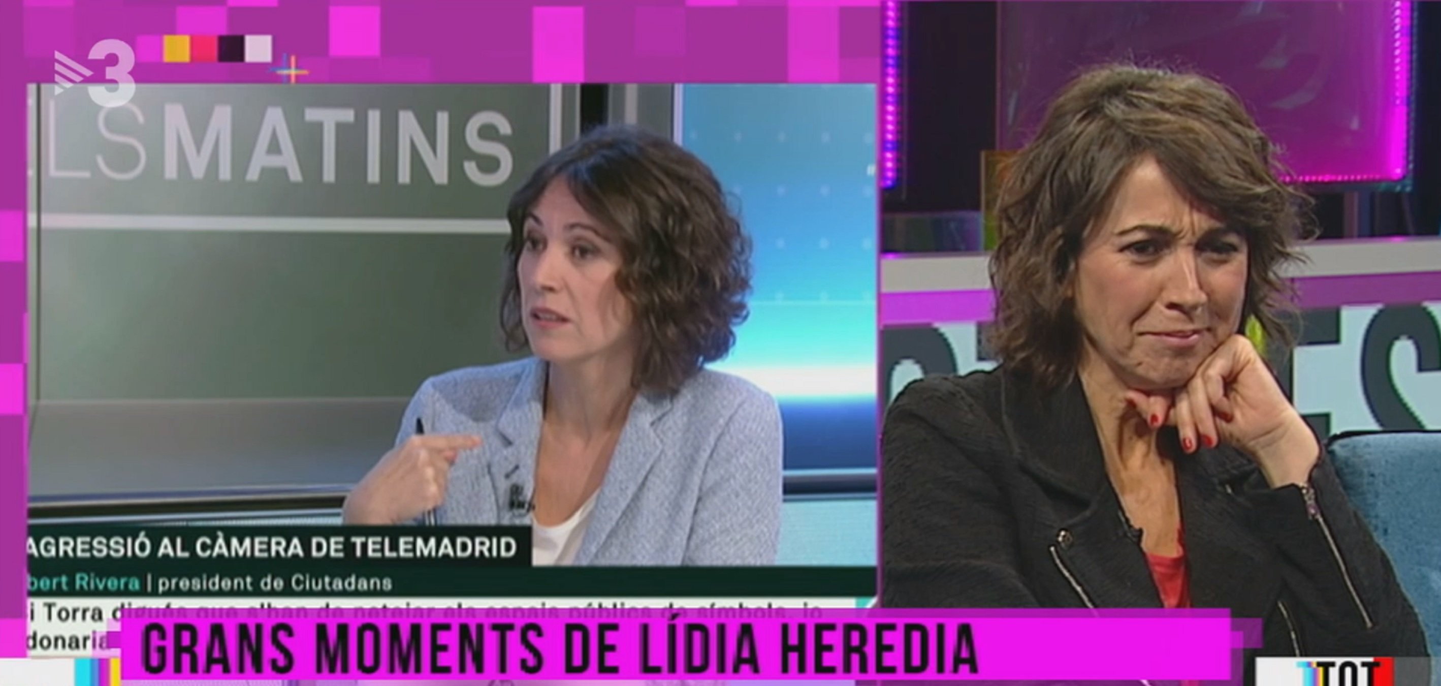 La tensa reacció de Lídia Heredia quan veu el seu enfrontament amb Rivera