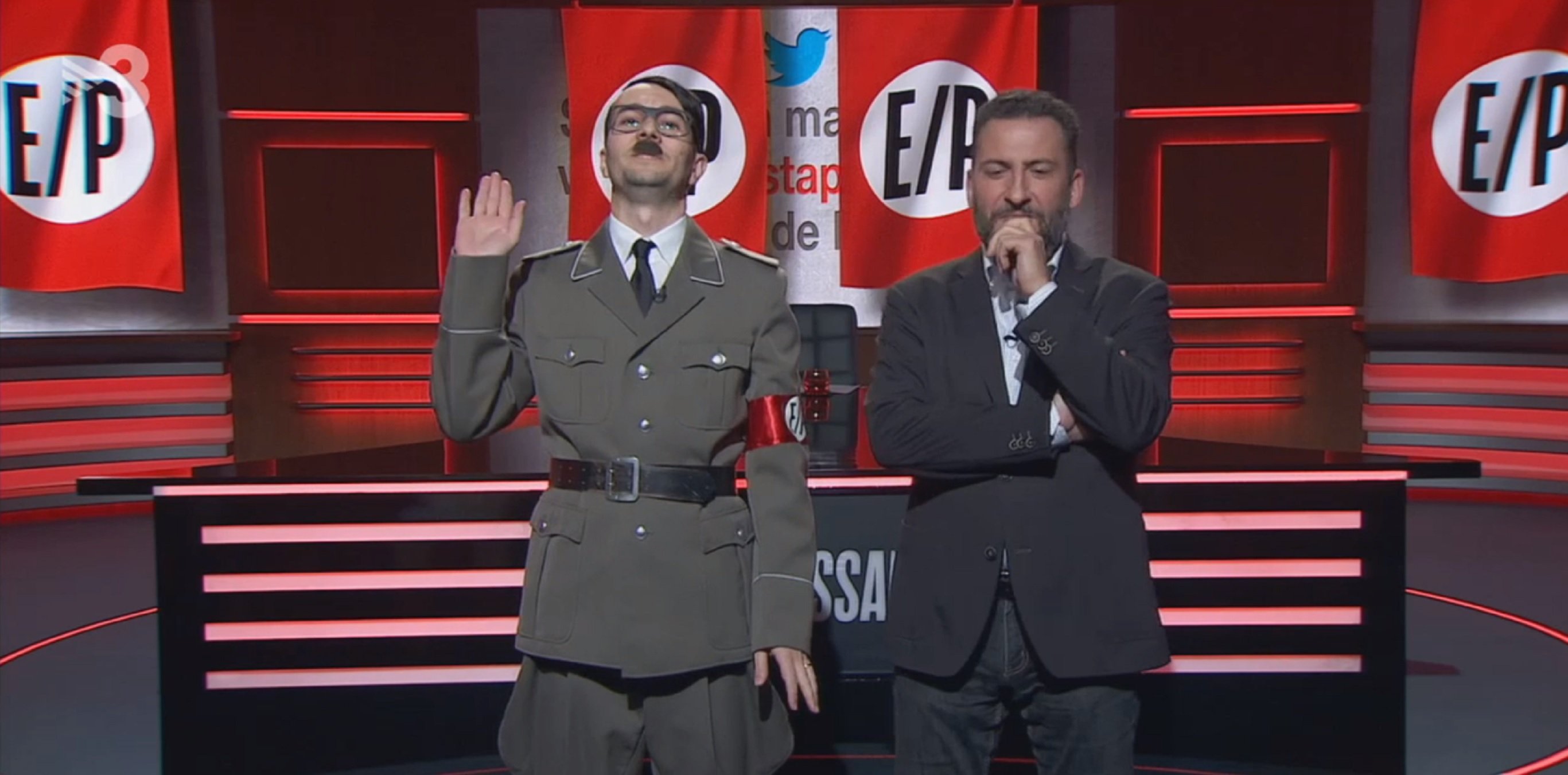 Disfrazado de Hitler en TV3: "Ya te decían nazi catalán", "¿Eres tonto o qué?"