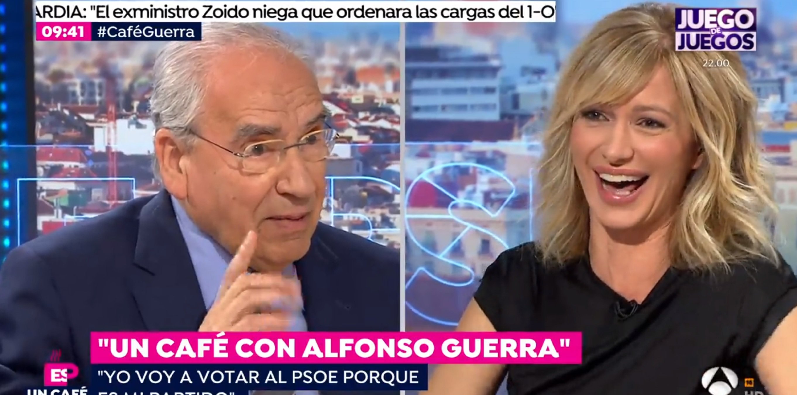 Alfonso Guerra chochea con Griso: no recuerda el apellido de a quién votará