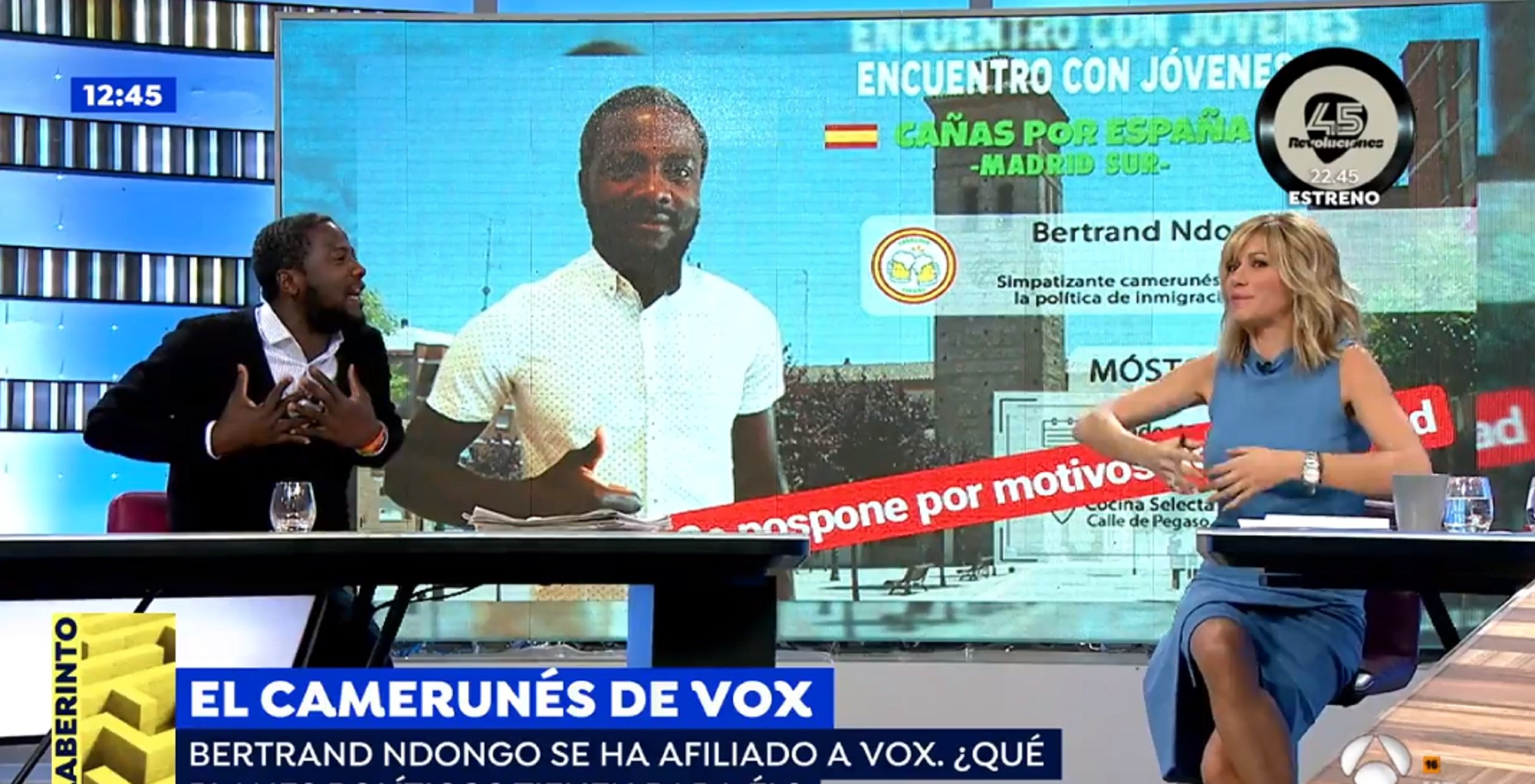 La altísima tensión entre Griso y un camerunés de Vox acaba siendo trending topic