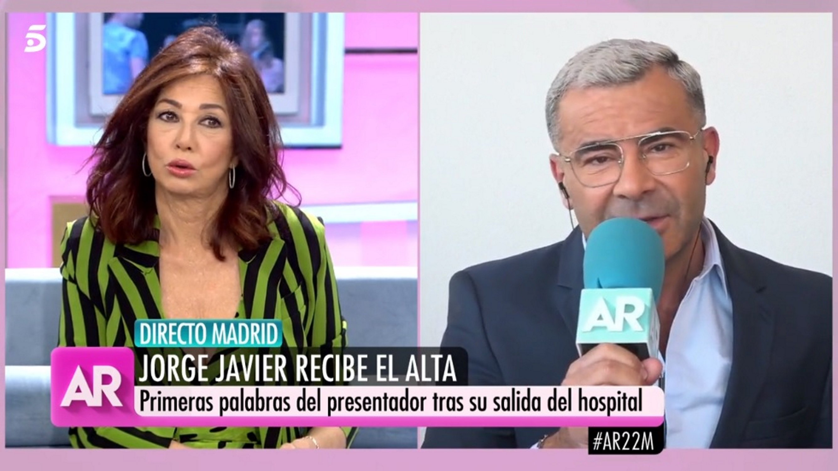 Jorge Javier reaparece en tv, fuera del hospital: "Me desmayé y estuve inconsciente"