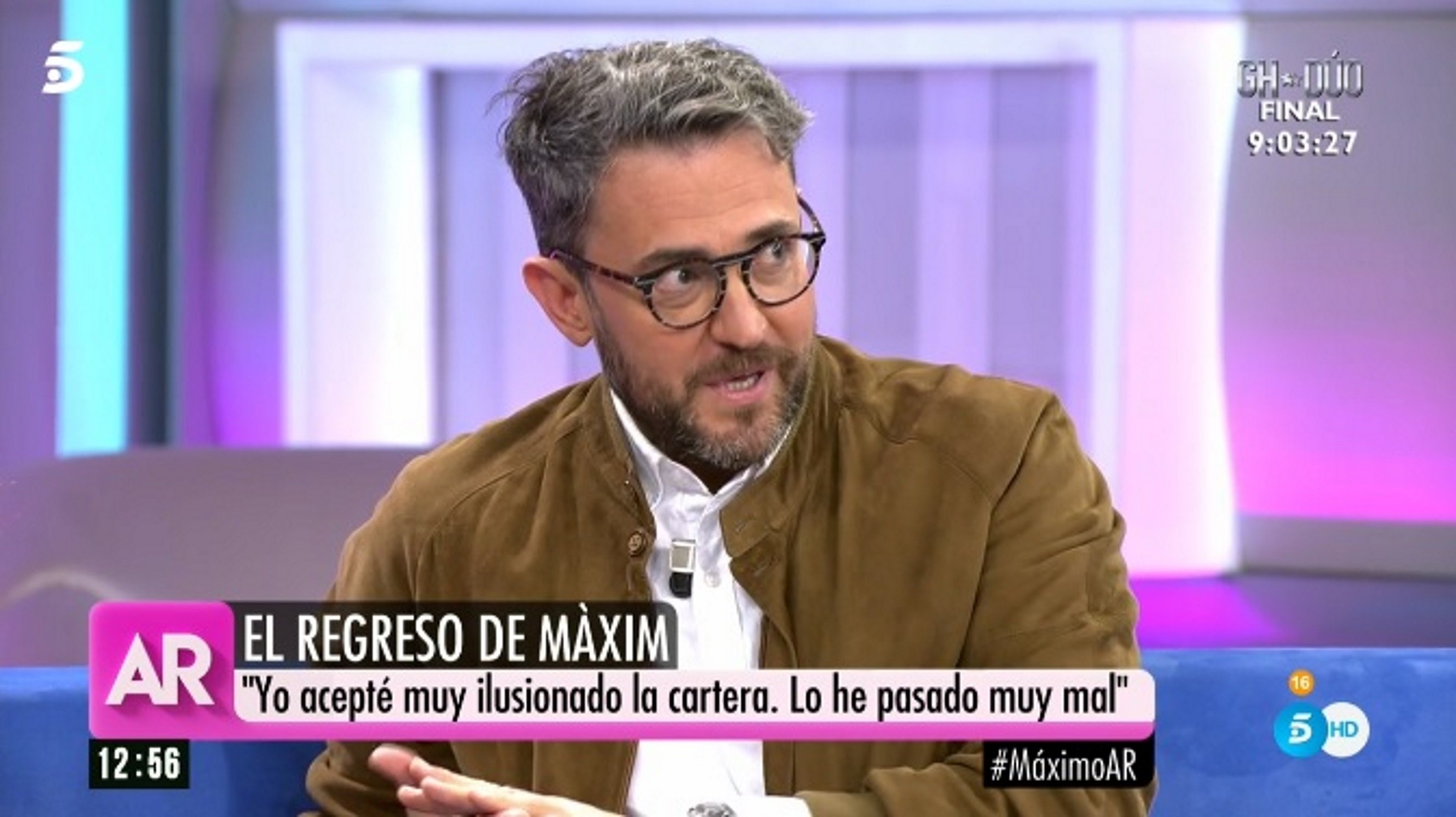 Màxim Huerta le confiesa su drama a Ana Rosa: "Pensé en morirme"