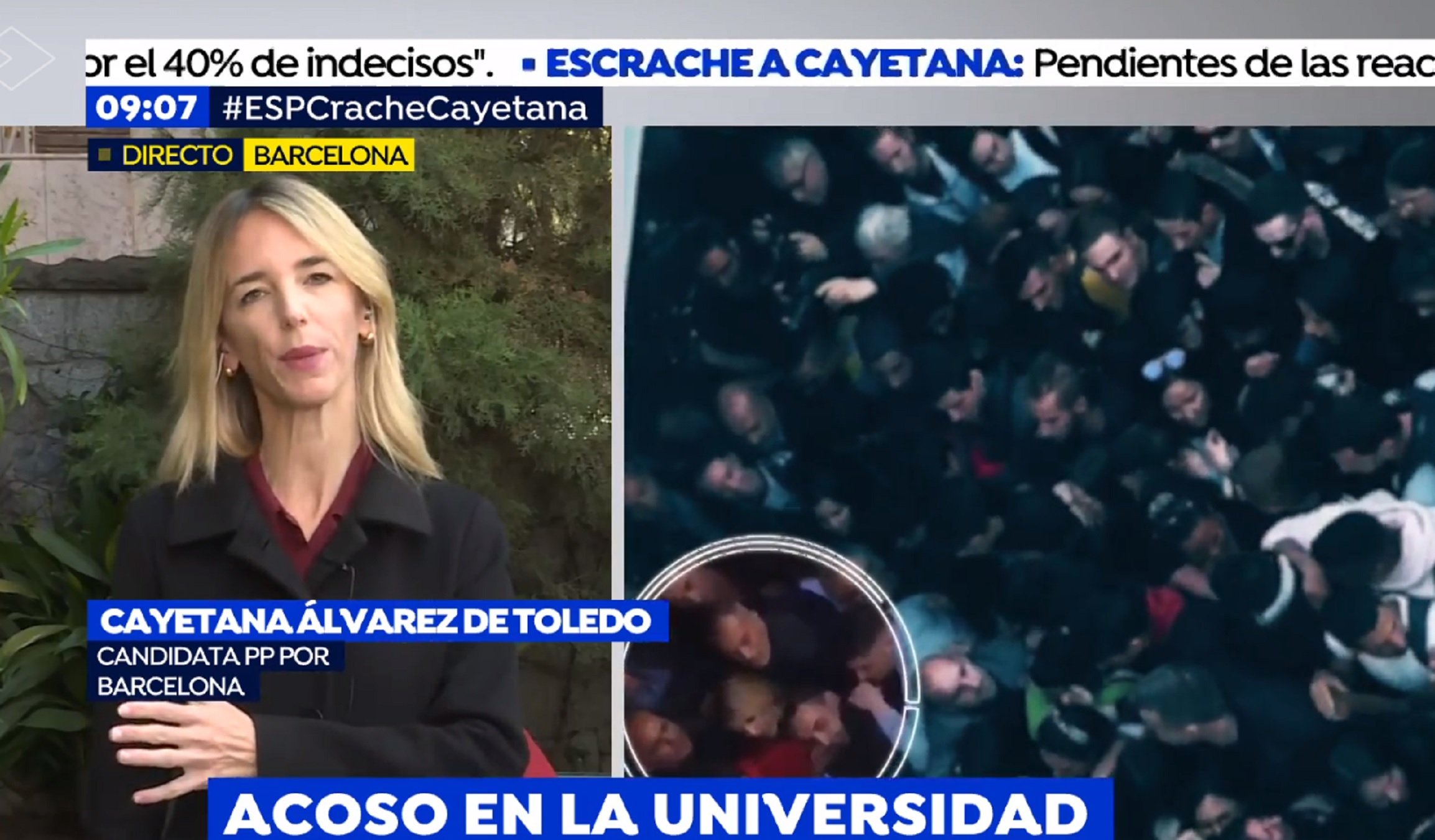 Relat de pànic de Cayetana a Griso: "Sentí presión contra un muro de hormigón"